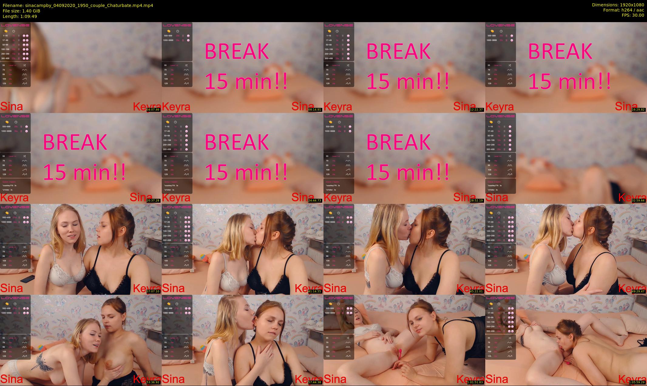 sinacampby — 70 minute Chaturbate couple cam show recording, 1080p, Sep 4, 2020