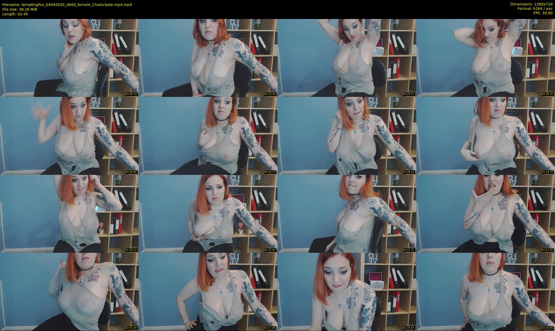 temptingfox — 3 minute Chaturbate female cam show recording, 720p, Sep 4, 2020