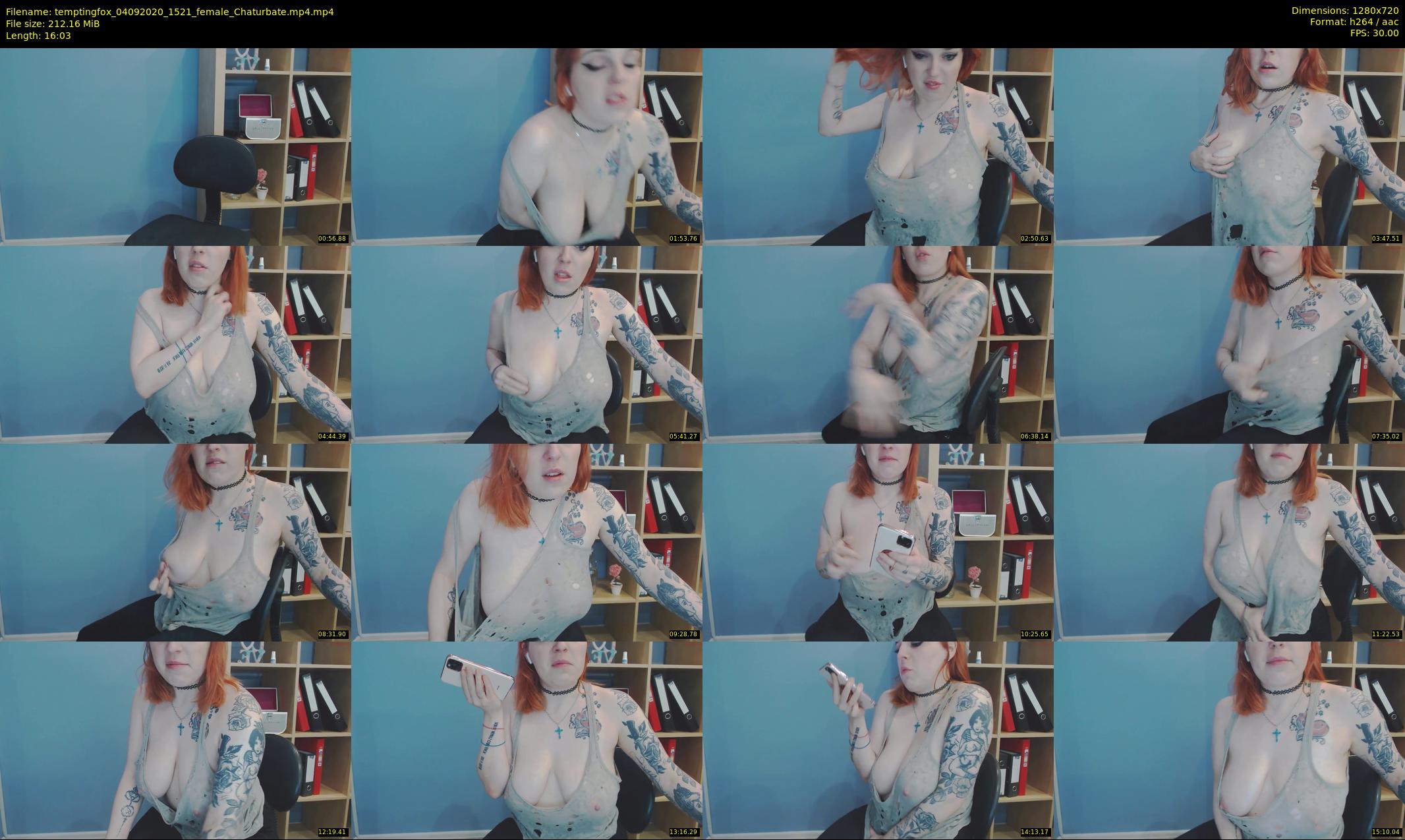 temptingfox — 17 minute Chaturbate female cam show recording, 720p, Sep 4, 2020
