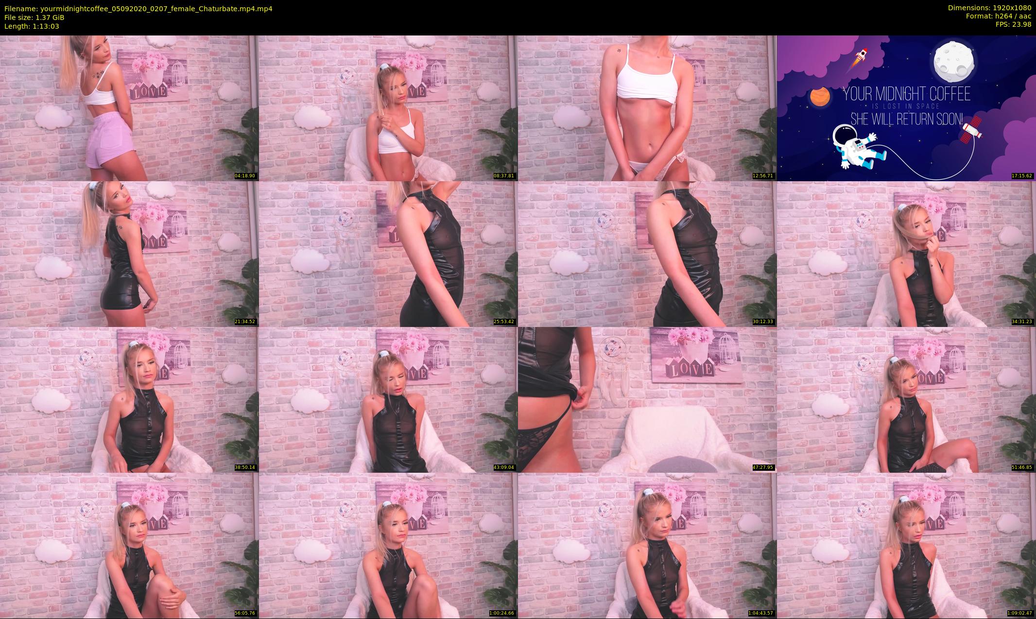 yourmidnightcoffee — 74 minute Chaturbate female cam show recording, 1080p, Sep 5, 2020