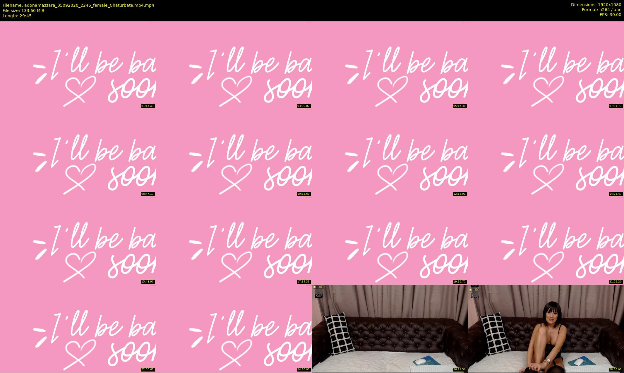 adonamazzara — 30 minute Chaturbate female cam show recording, 1080p, Sep 5, 2020