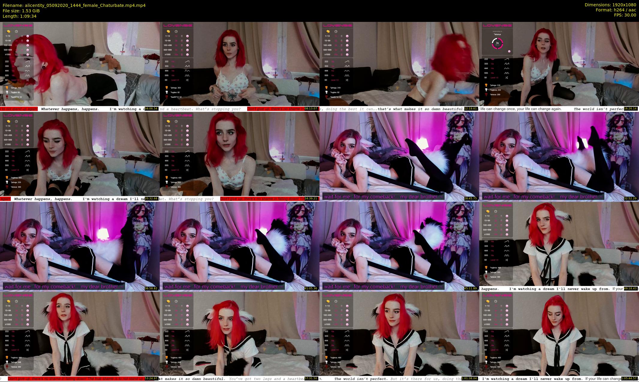 alicentity — 70 minute Chaturbate female cam show recording, 1080p, Sep 5, 2020