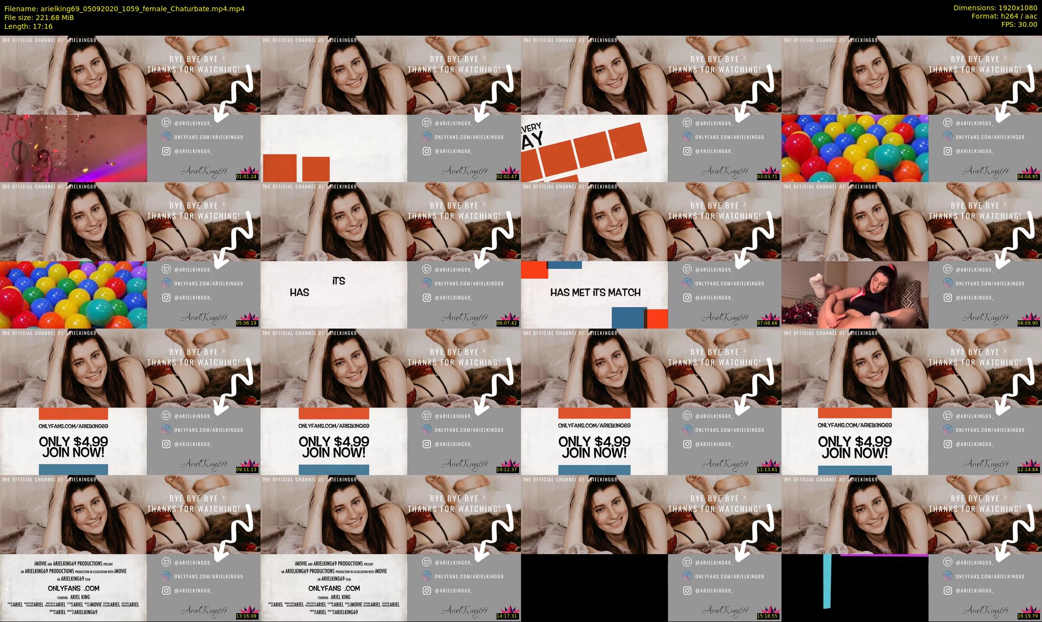 arielking69 — 18 minute Chaturbate female cam show recording, 1080p, Sep 5, 2020