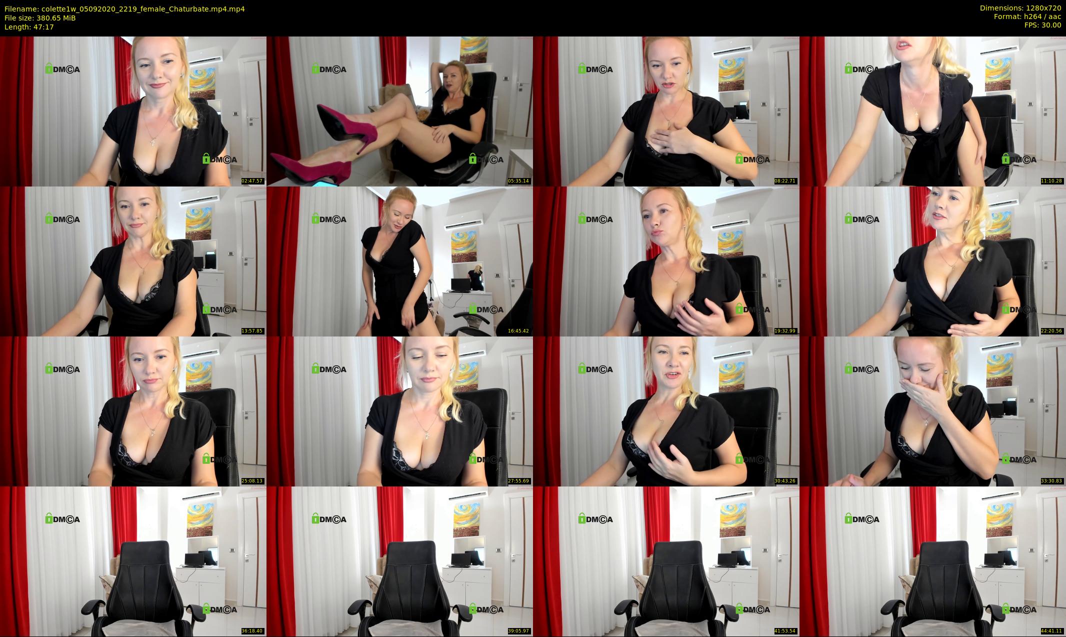 colette1w — 48 minute Chaturbate female cam show recording, 720p, Sep 5, 2020