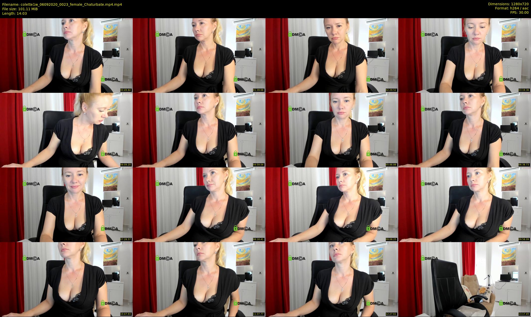 colette1w — 15 minute Chaturbate female cam show recording, 720p, Sep 6, 2020