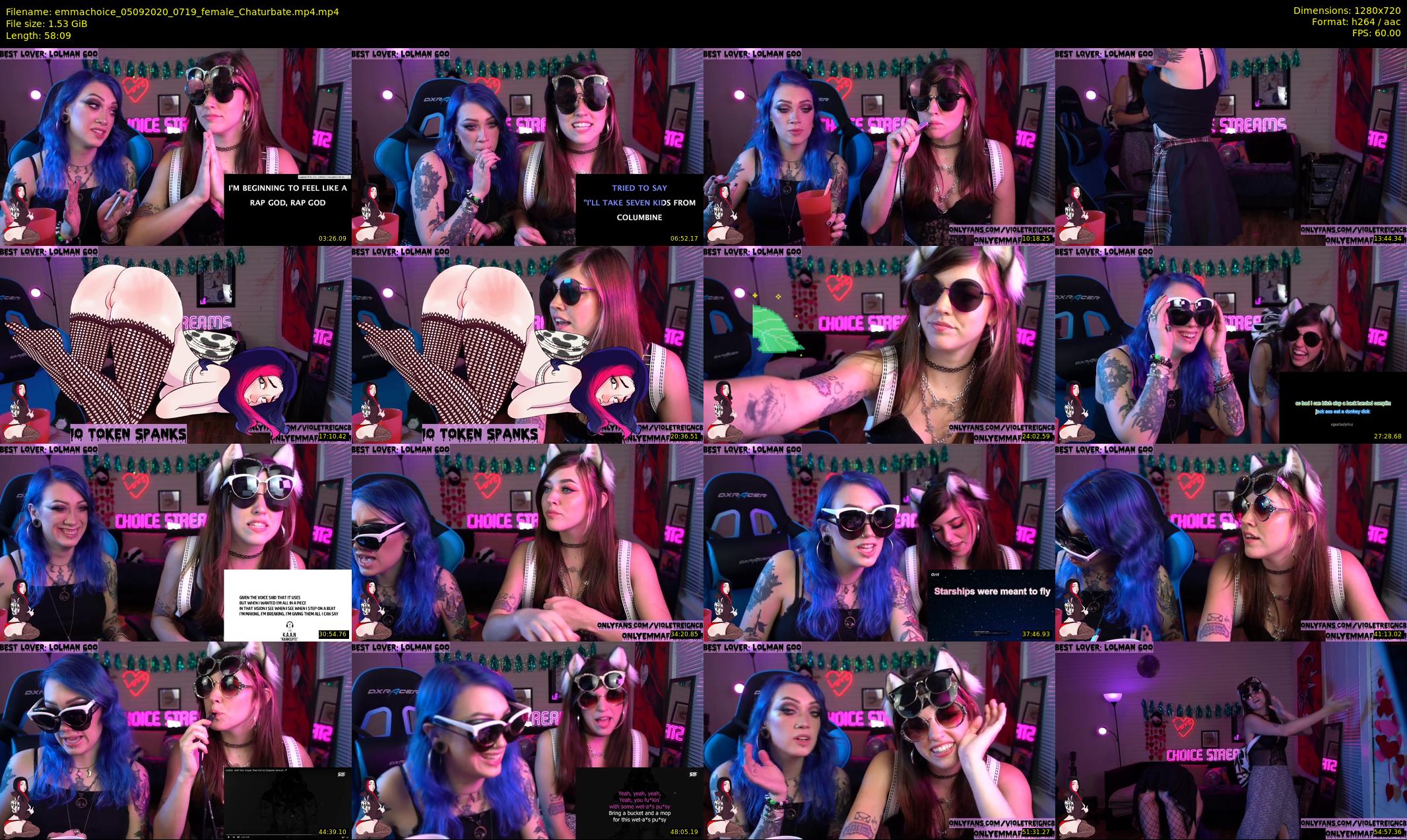 emmachoice — 59 minute Chaturbate female cam show recording, 720p, Sep 5, 2020