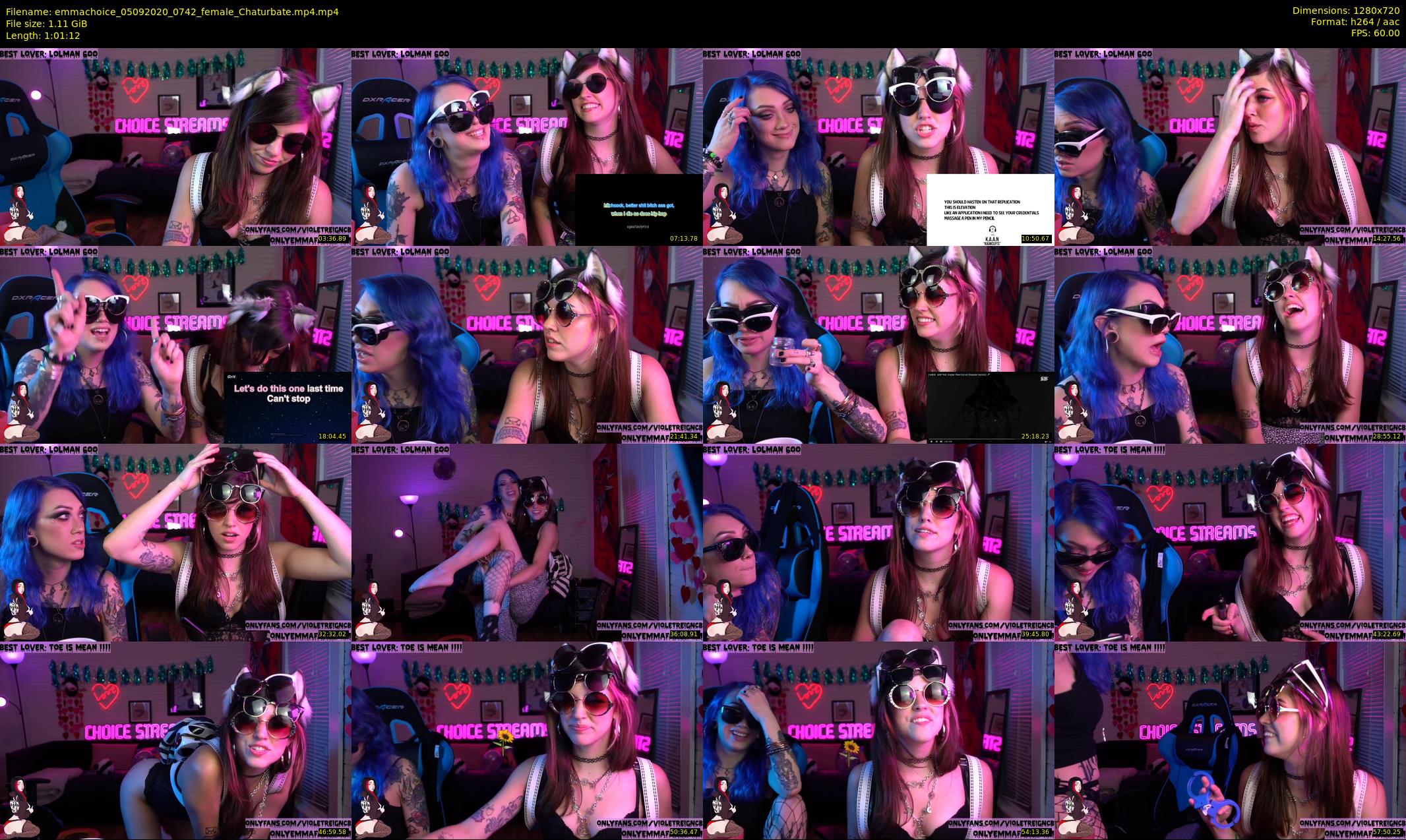 emmachoice — 62 minute Chaturbate female cam show recording, 720p, Sep 5, 2020
