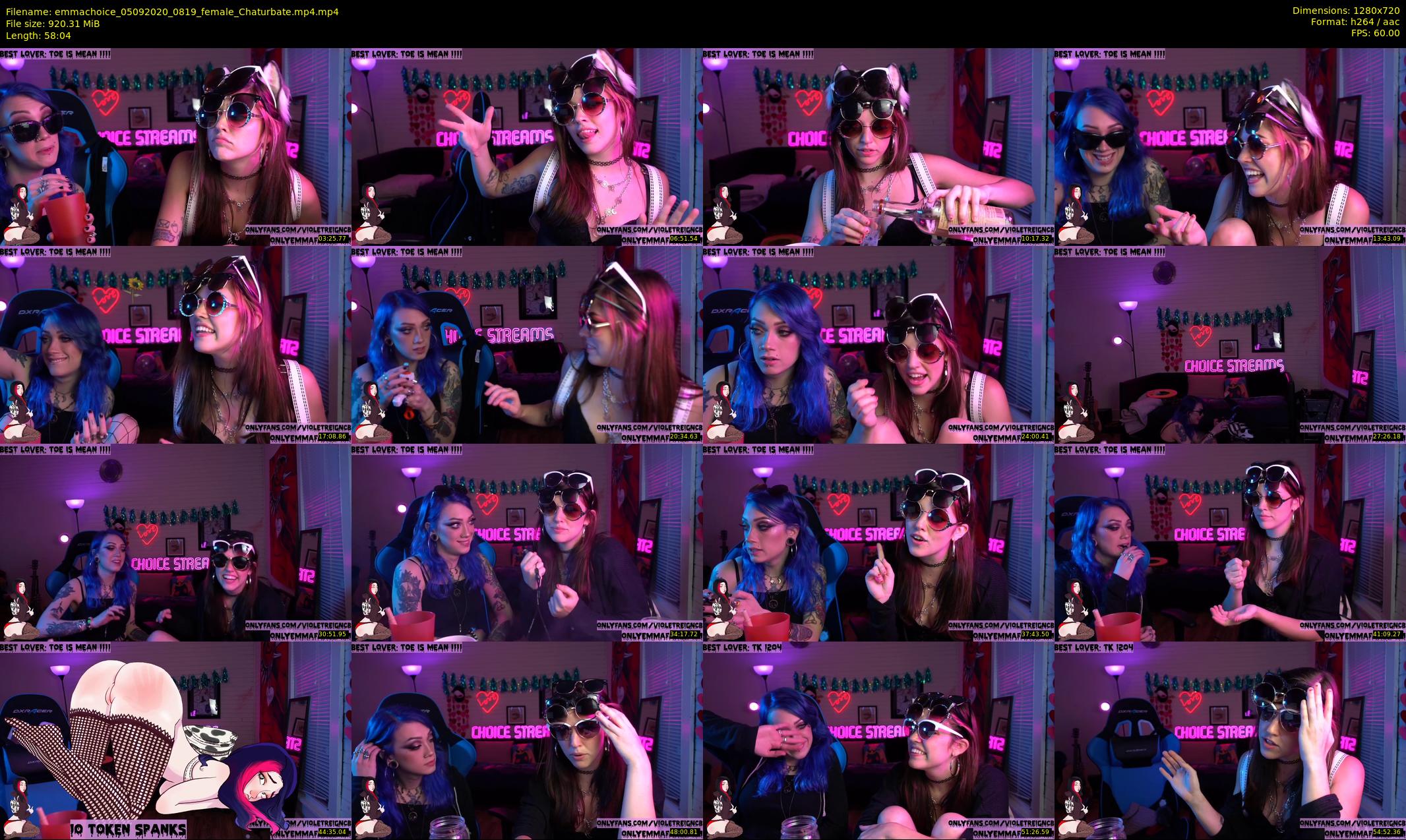 emmachoice — 59 minute Chaturbate female cam show recording, 720p, Sep 5, 2020