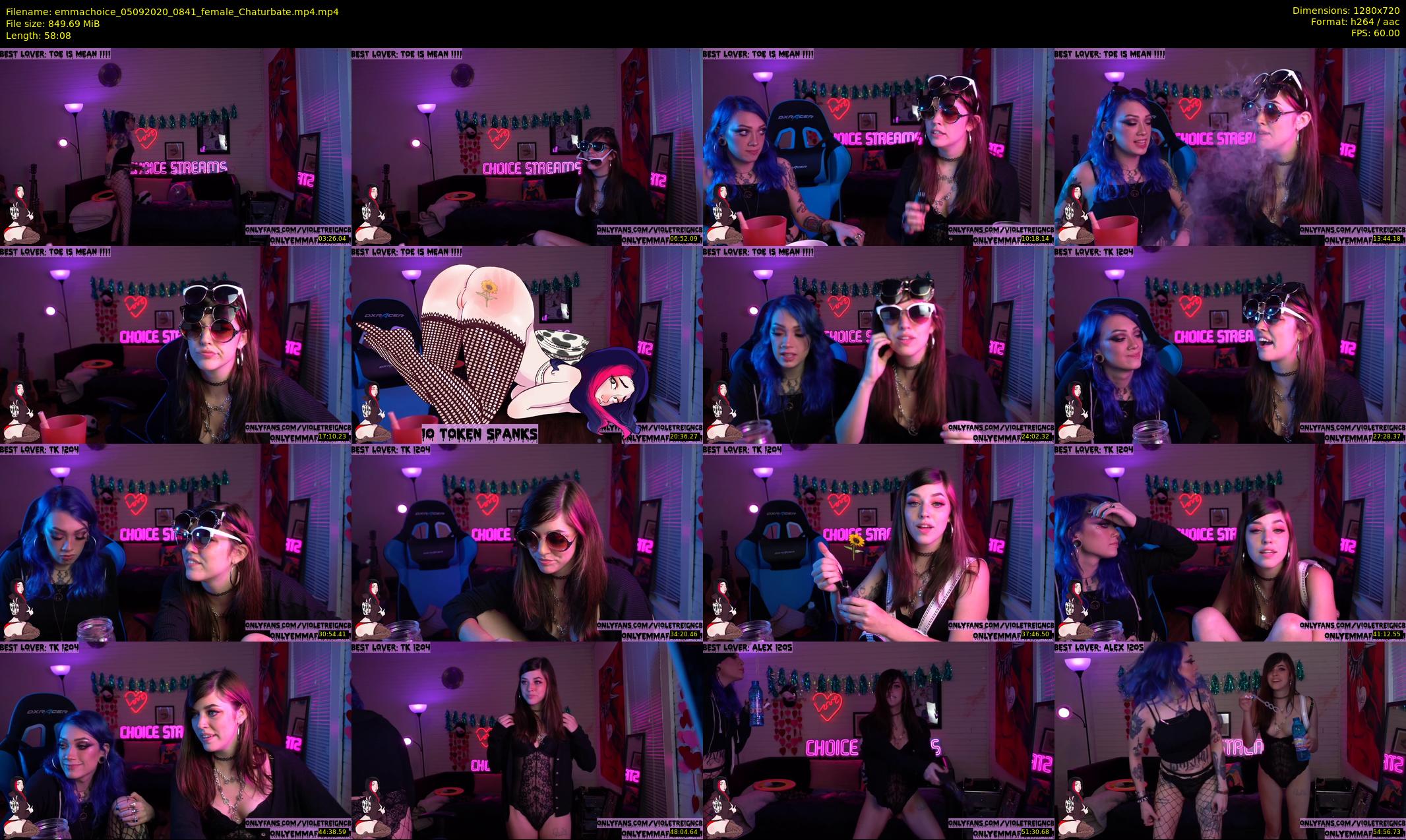 emmachoice — 59 minute Chaturbate female cam show recording, 720p, Sep 5, 2020