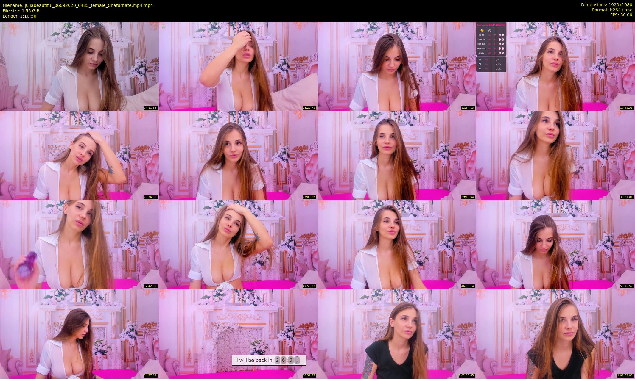 juliabeautiful — 71 minute Chaturbate female cam show recording, 1080p, Sep 6, 2020