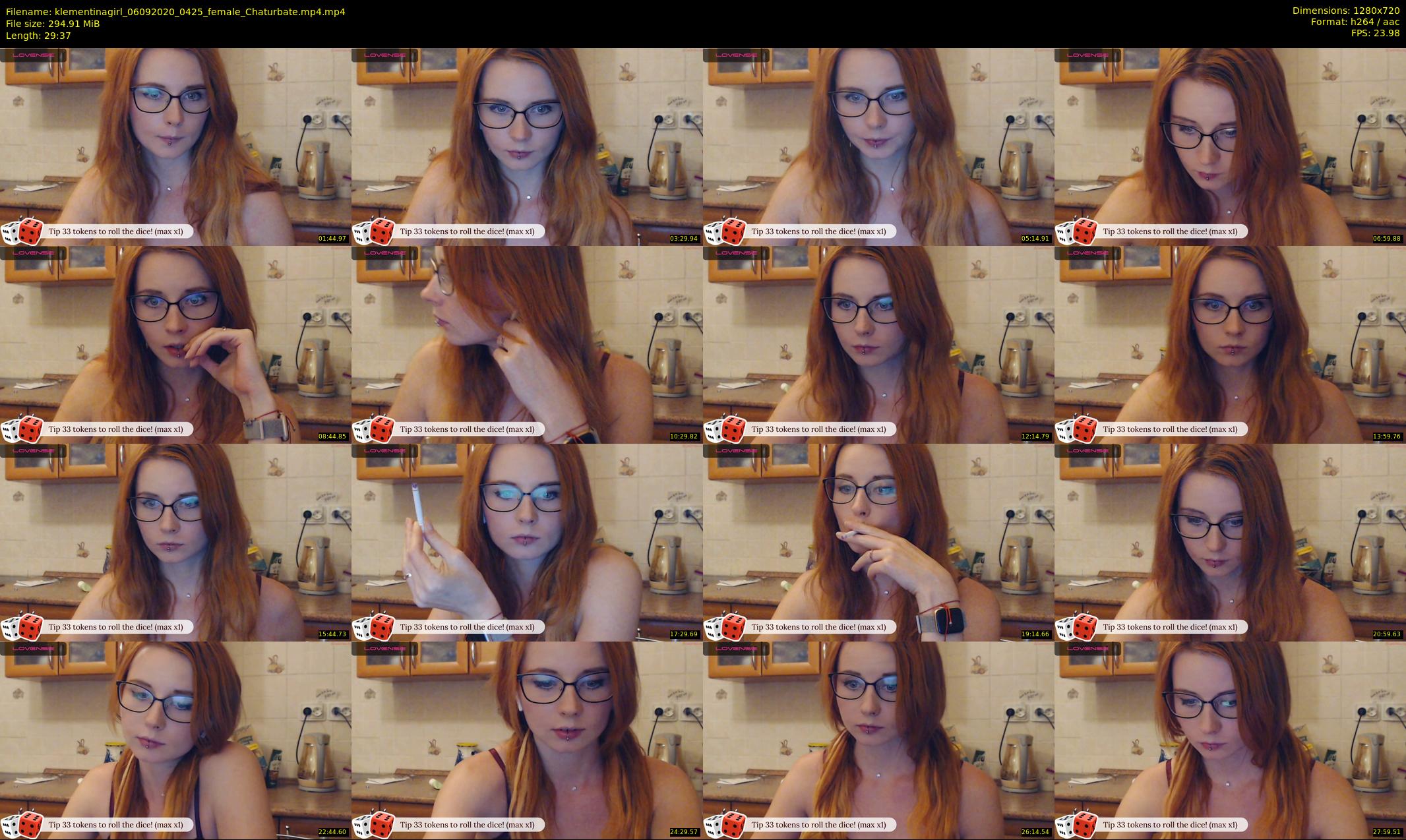 klementinagirl — 30 minute Chaturbate female cam show recording, 720p, Sep 6, 2020