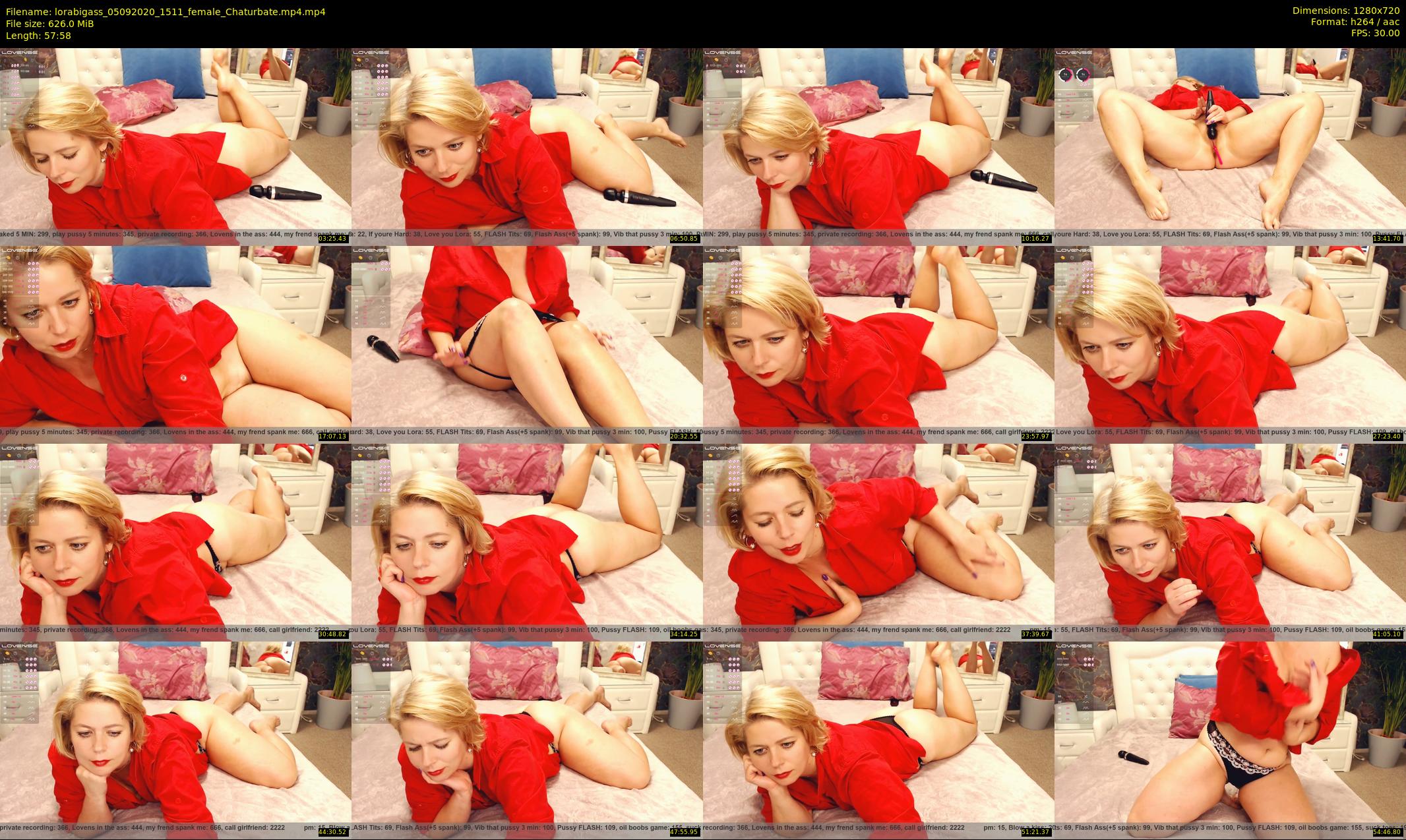 lorabigass — 58 minute Chaturbate female cam show recording, 720p, Sep 5, 2020