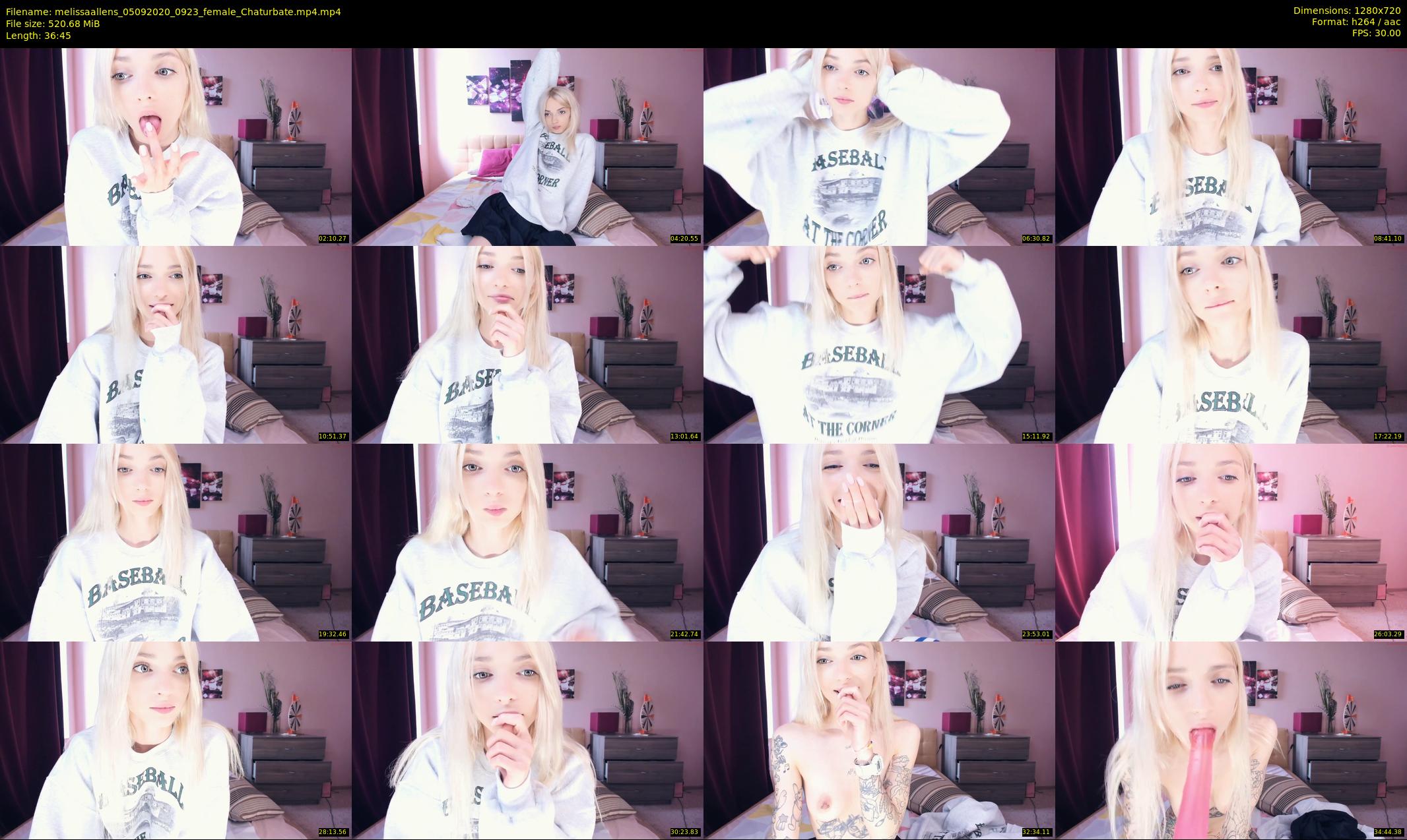 melissaallens — 37 minute Chaturbate female cam show recording, 720p, Sep 5, 2020