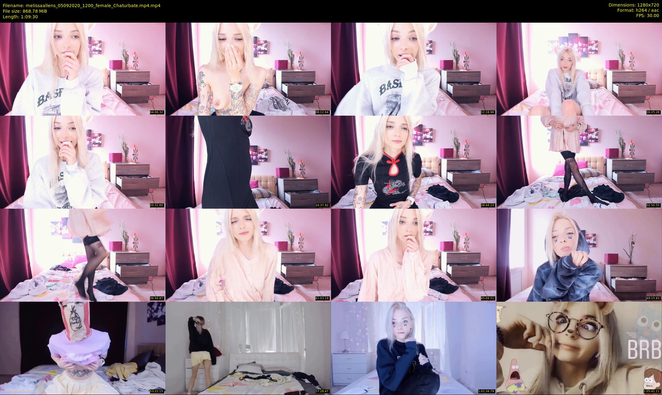 melissaallens — 70 minute Chaturbate female cam show recording, 720p, Sep 5, 2020