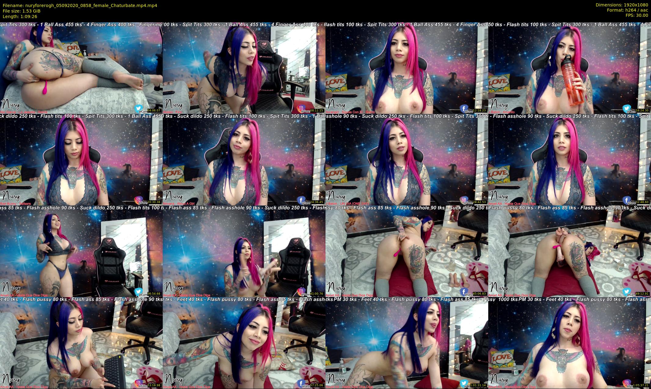 nuryforerogh — 70 minute Chaturbate female cam show recording, 1080p, Sep 5, 2020