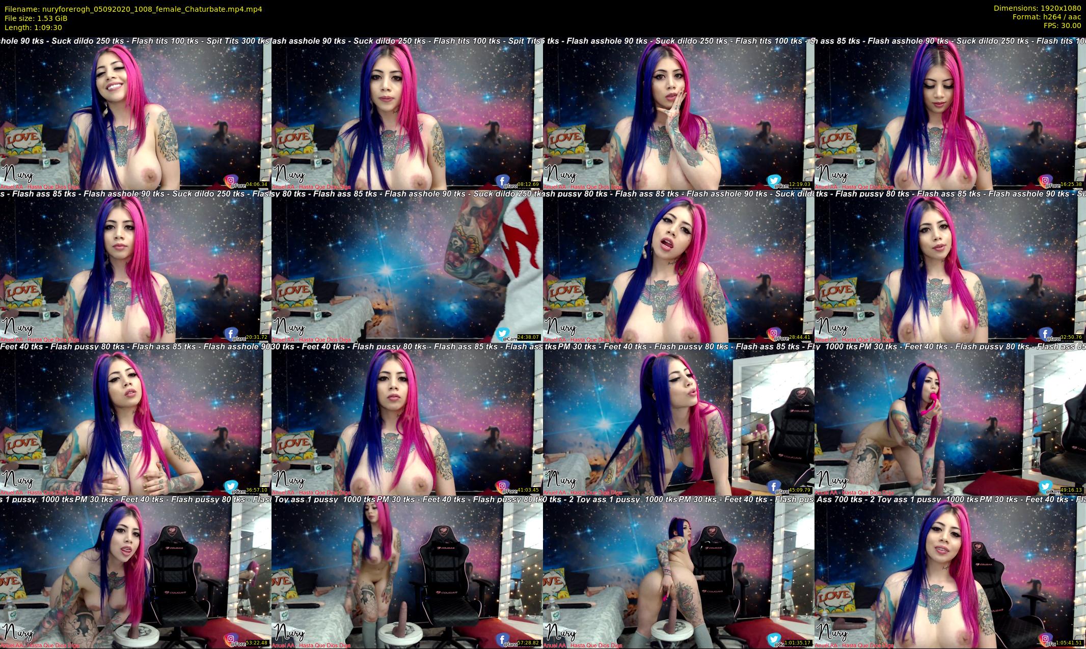 nuryforerogh — 70 minute Chaturbate female cam show recording, 1080p, Sep 5, 2020