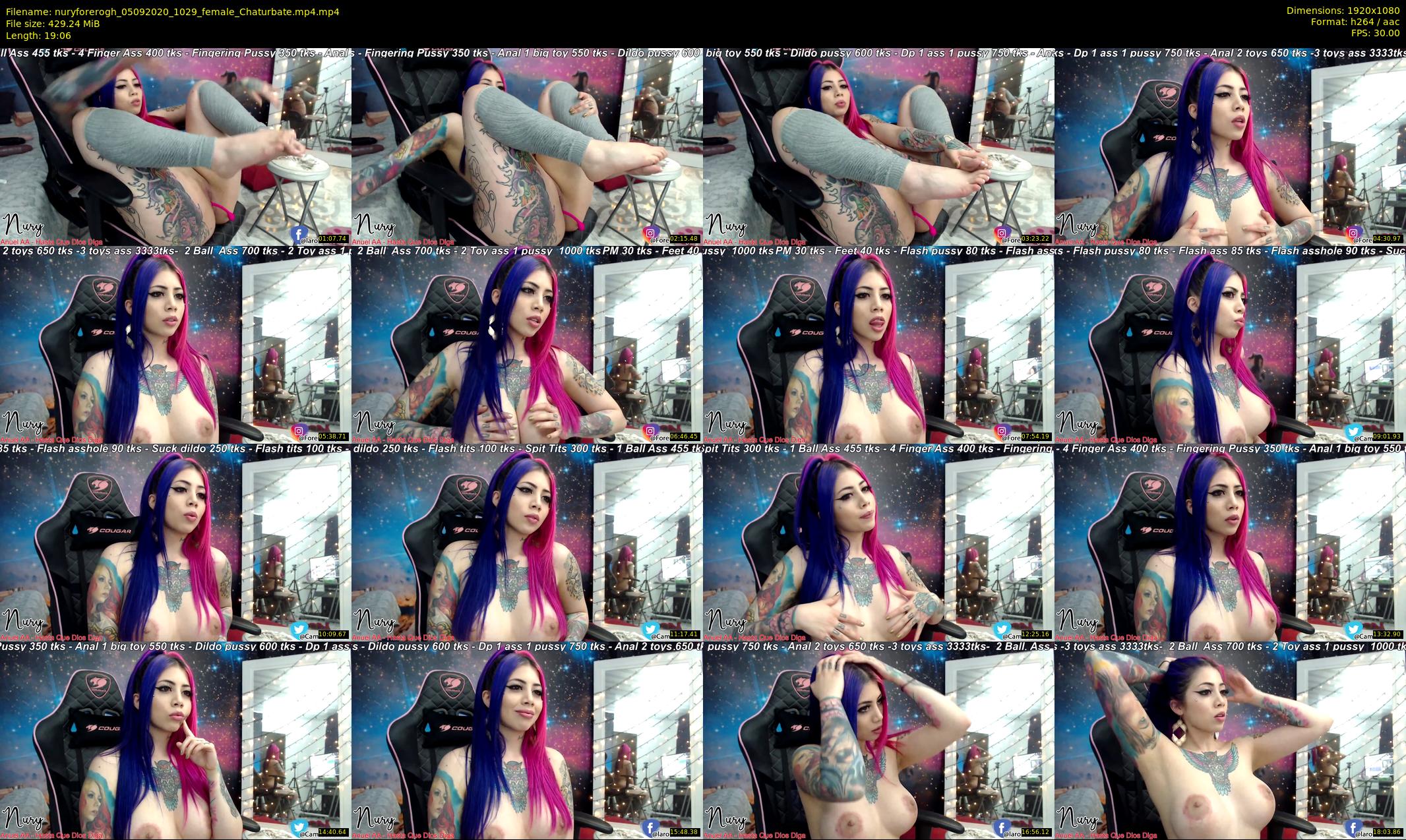 nuryforerogh — 20 minute Chaturbate female cam show recording, 1080p, Sep 5, 2020