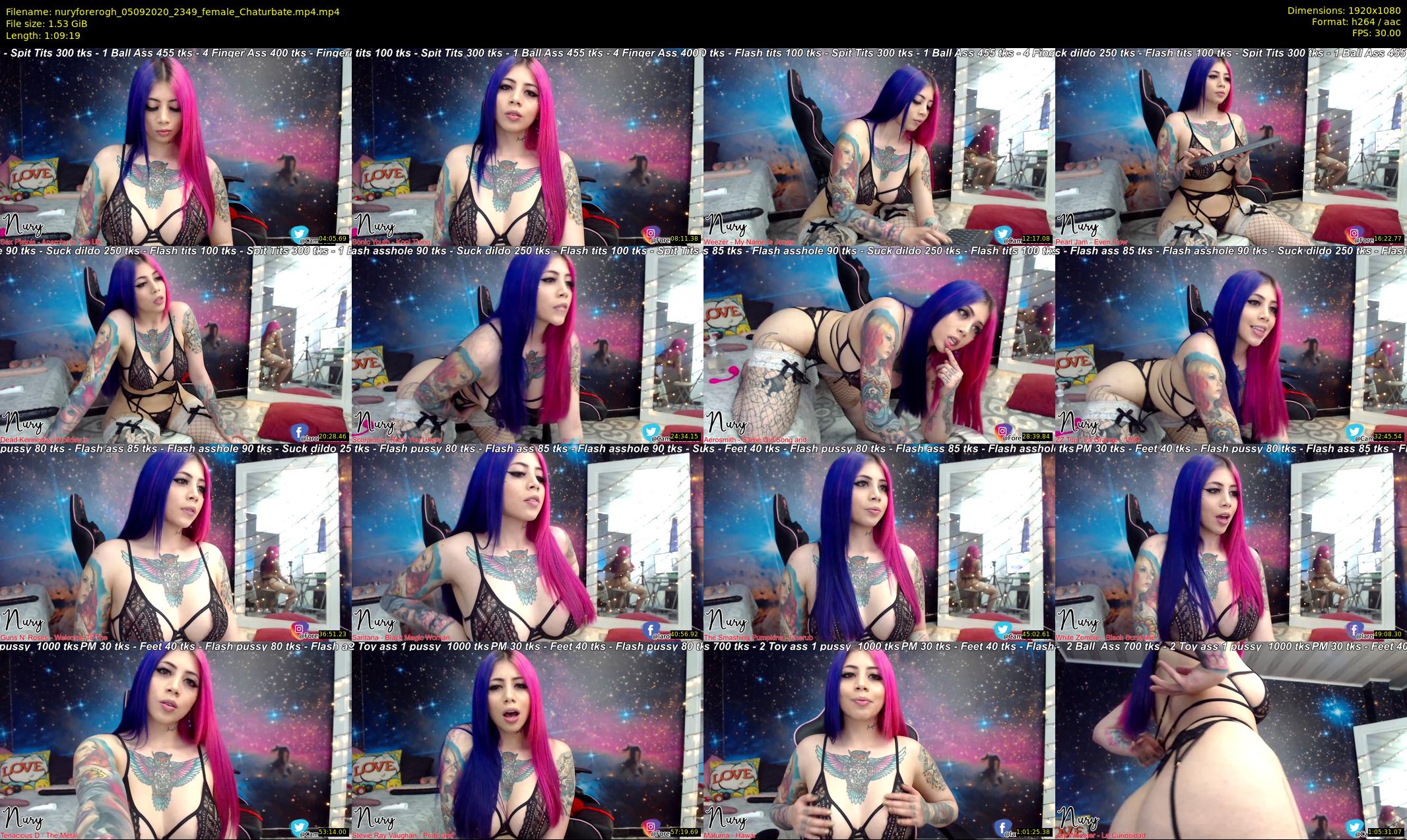 nuryforerogh — 70 minute Chaturbate female cam show recording, 1080p, Sep 5, 2020