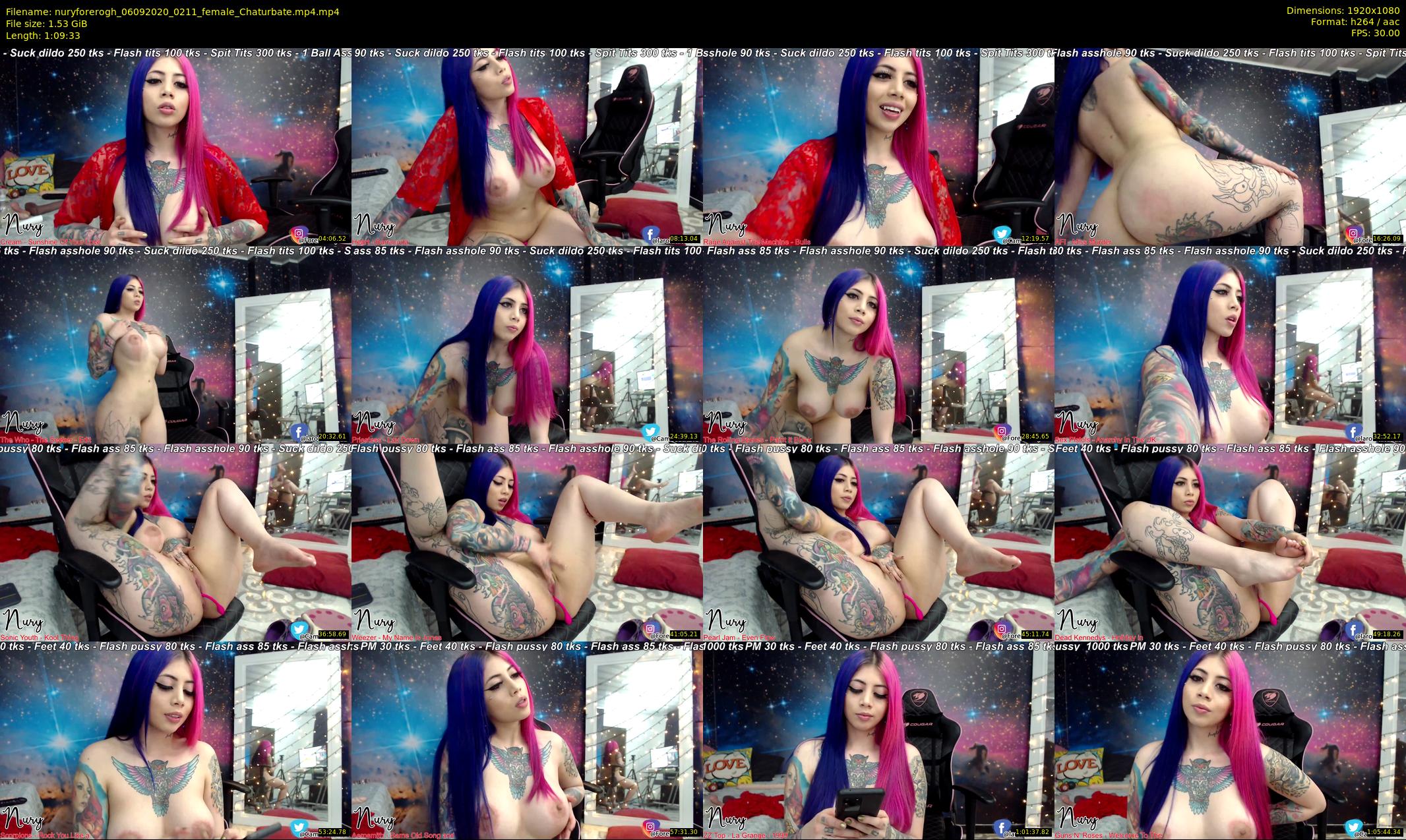 nuryforerogh — 70 minute Chaturbate female cam show recording, 1080p, Sep 6, 2020
