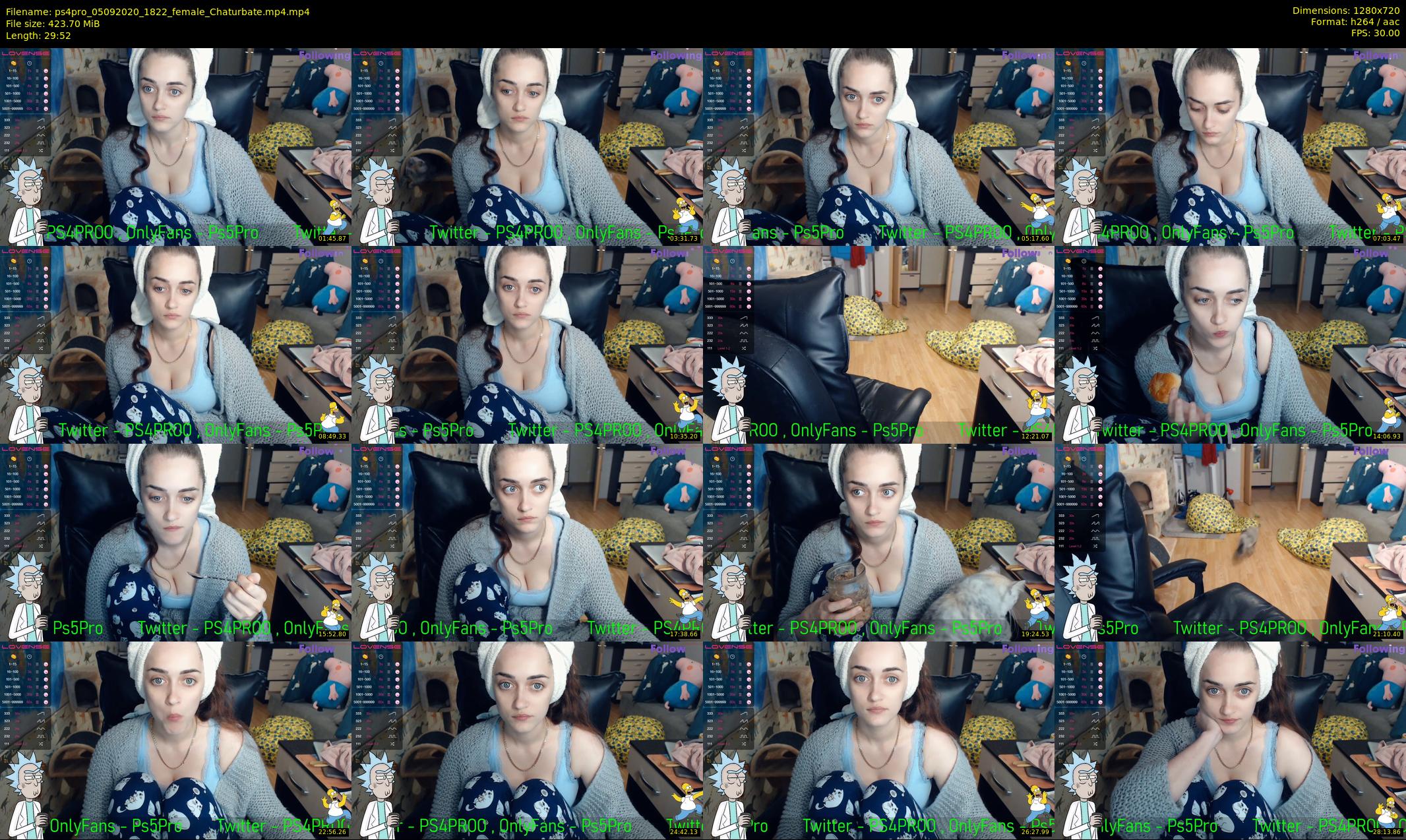 ps4pro — 30 minute Chaturbate female cam show recording, 720p, Sep 5, 2020