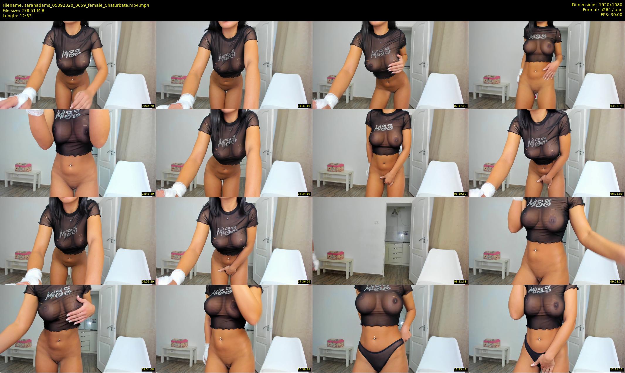 sarahadams — 13 minute Chaturbate female cam show recording, 1080p, Sep 5, 2020
