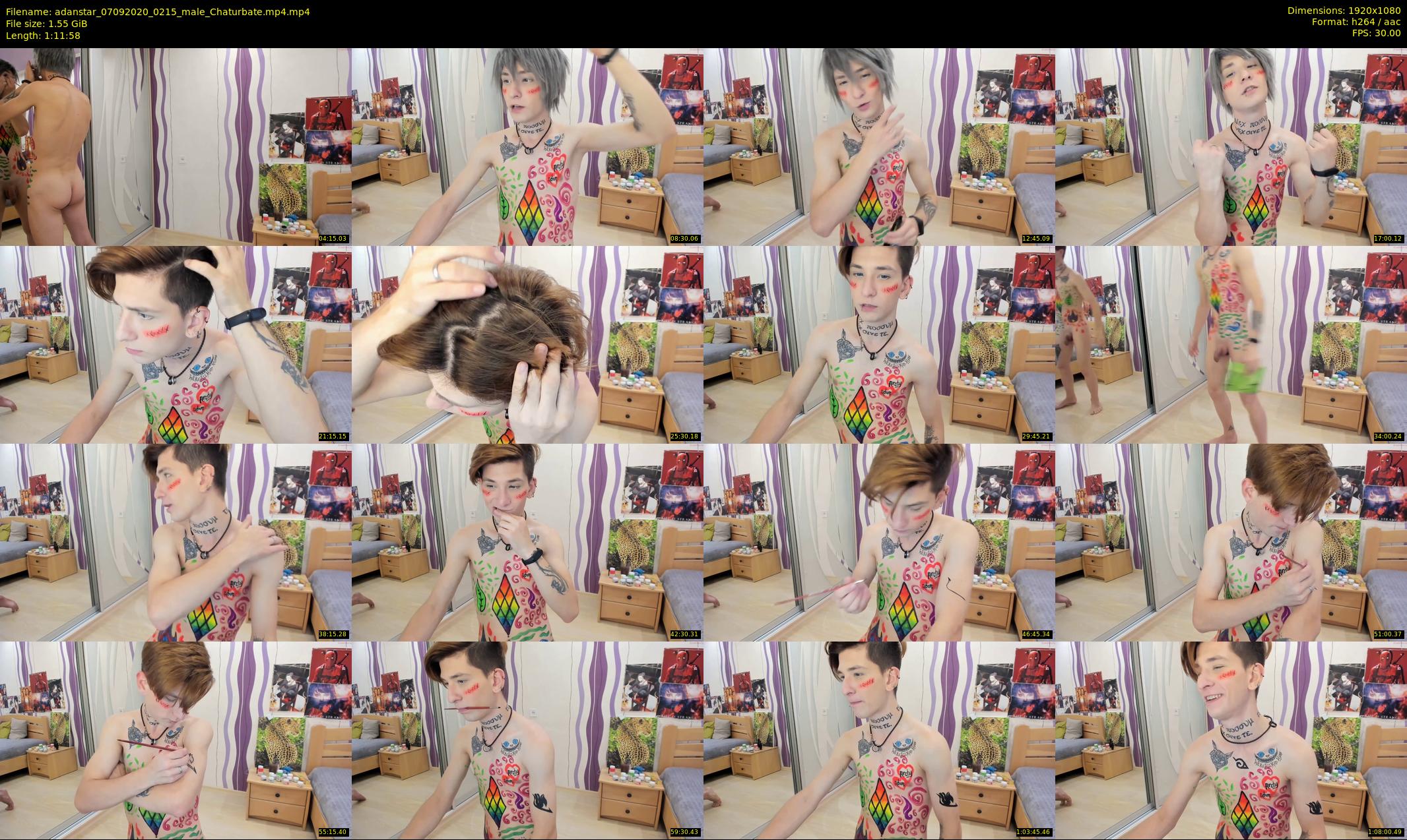 adanstar — 72 minute Chaturbate male cam show recording, 1080p, Sep 7, 2020