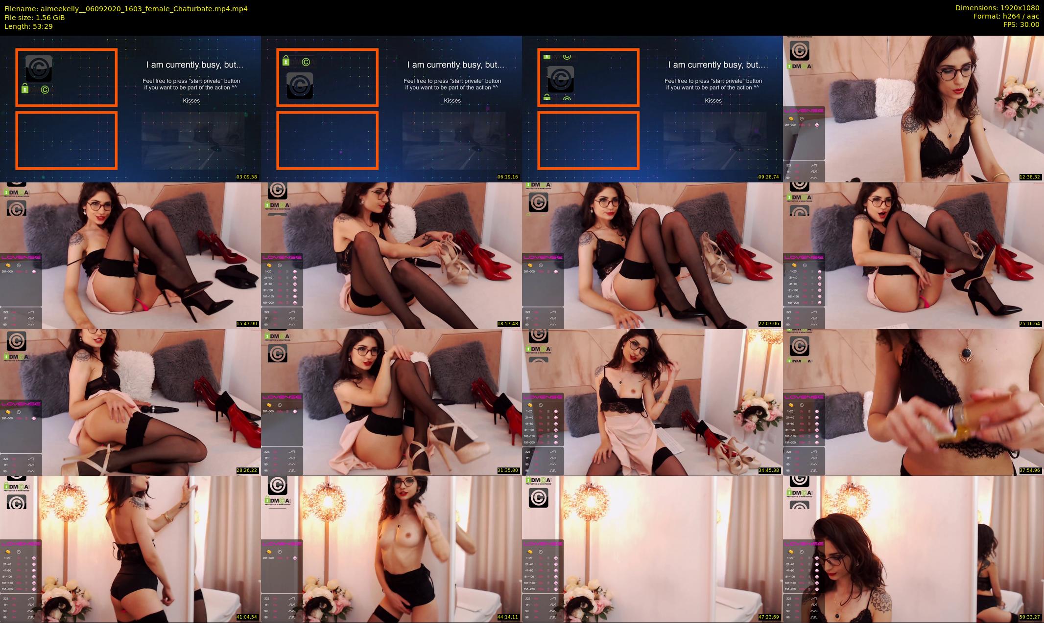 aimeekelly_ — 54 minute Chaturbate female cam show recording, 1080p, Sep 6, 2020