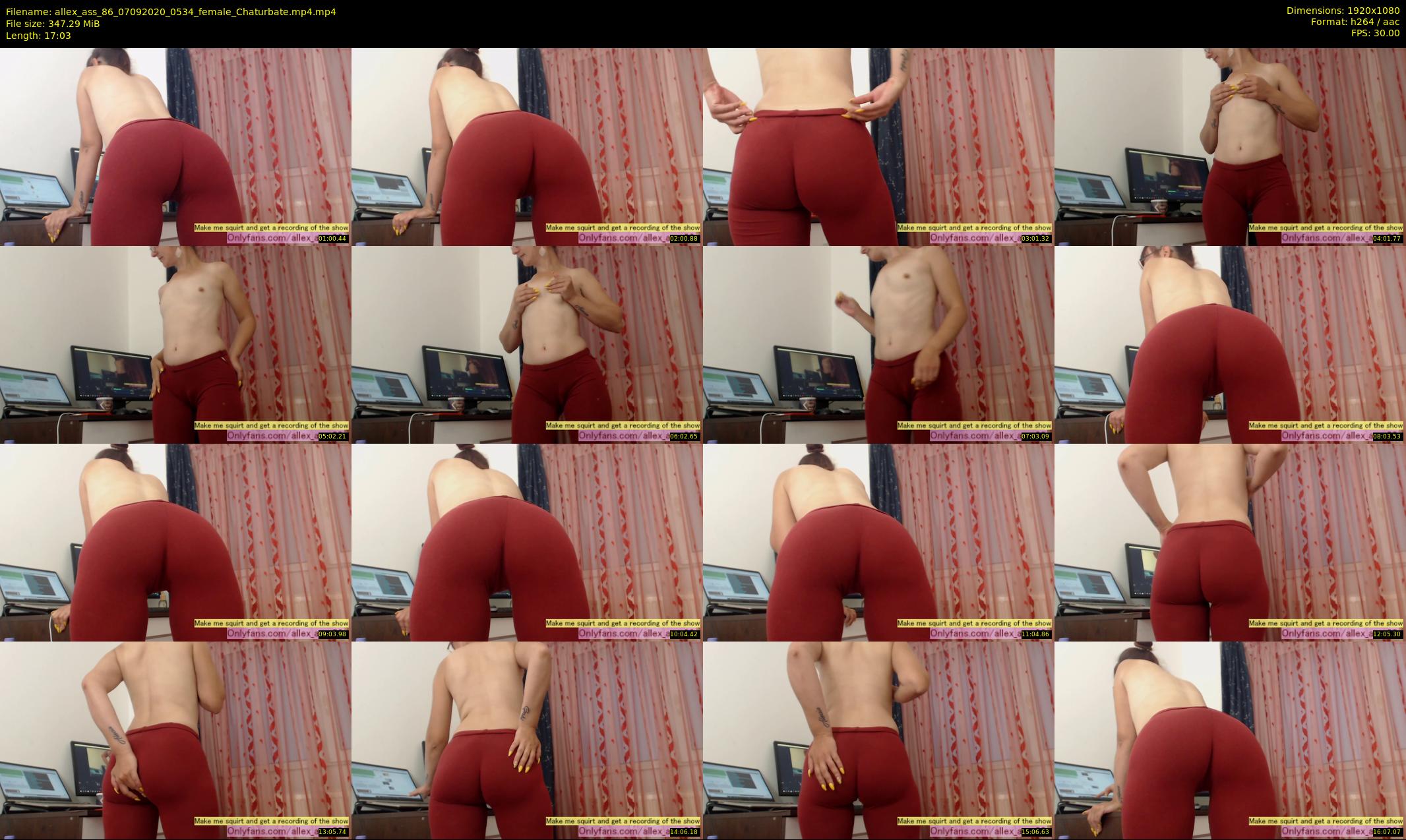 allex_ass_86 — 18 minute Chaturbate female cam show recording, 1080p, Sep 7, 2020