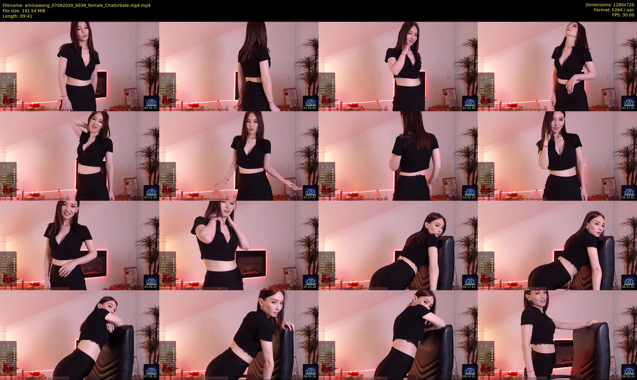 aminawong — 10 minute Chaturbate female cam show recording, 720p, Sep 7, 2020