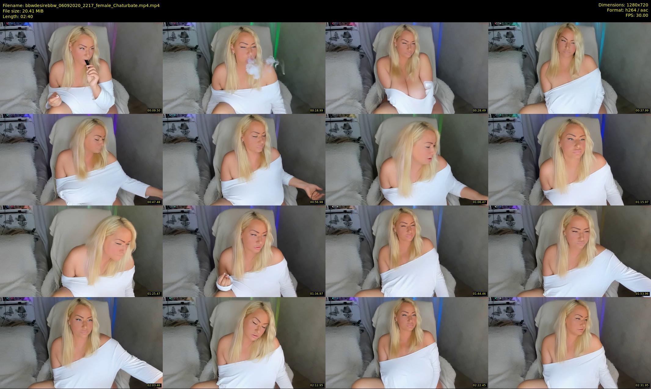 bbwdesirebbw — 3 minute Chaturbate female cam show recording, 720p, Sep 6, 2020