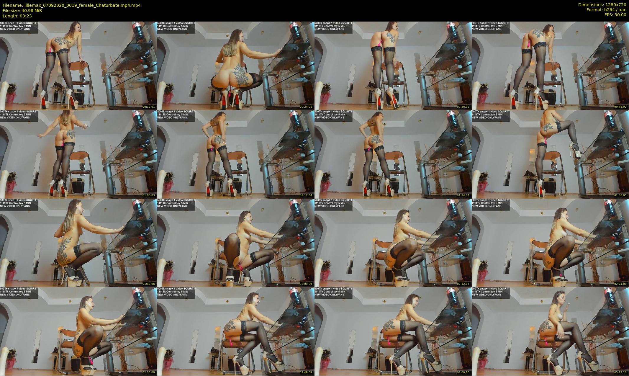 lillemax — 4 minute Chaturbate female cam show recording, 720p, Sep 7, 2020