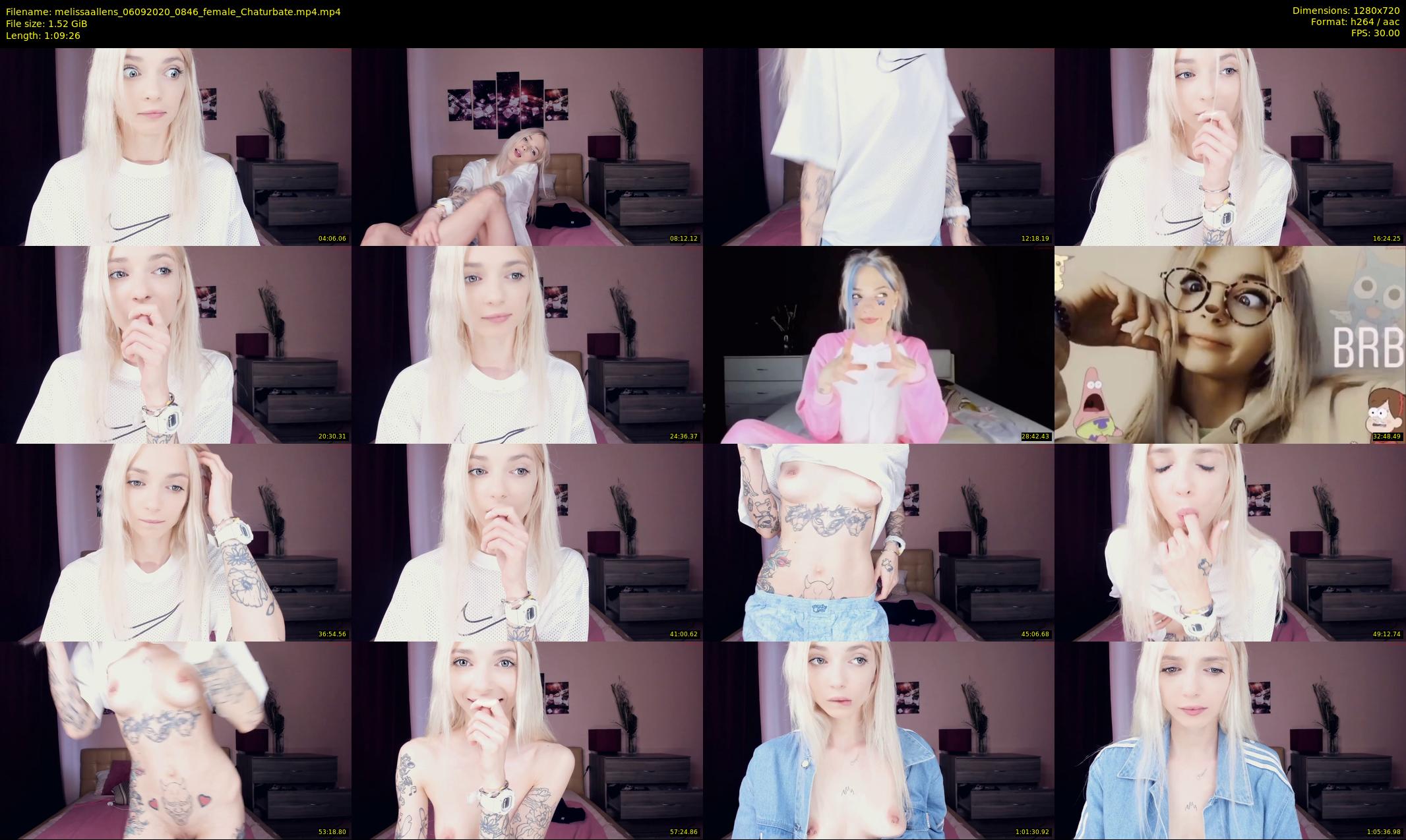 melissaallens — 70 minute Chaturbate female cam show recording, 720p, Sep 6, 2020
