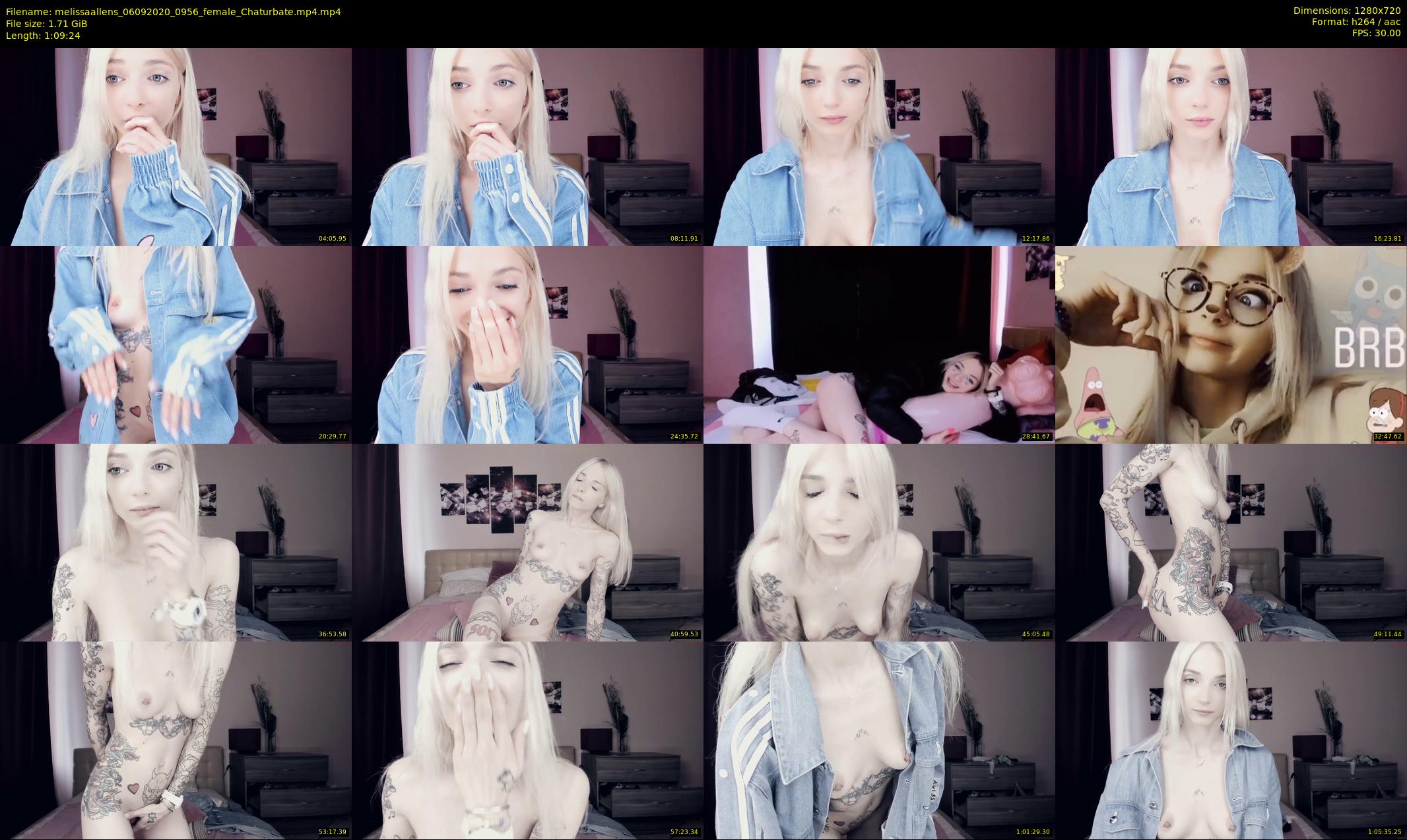 melissaallens — 70 minute Chaturbate female cam show recording, 720p, Sep 6, 2020