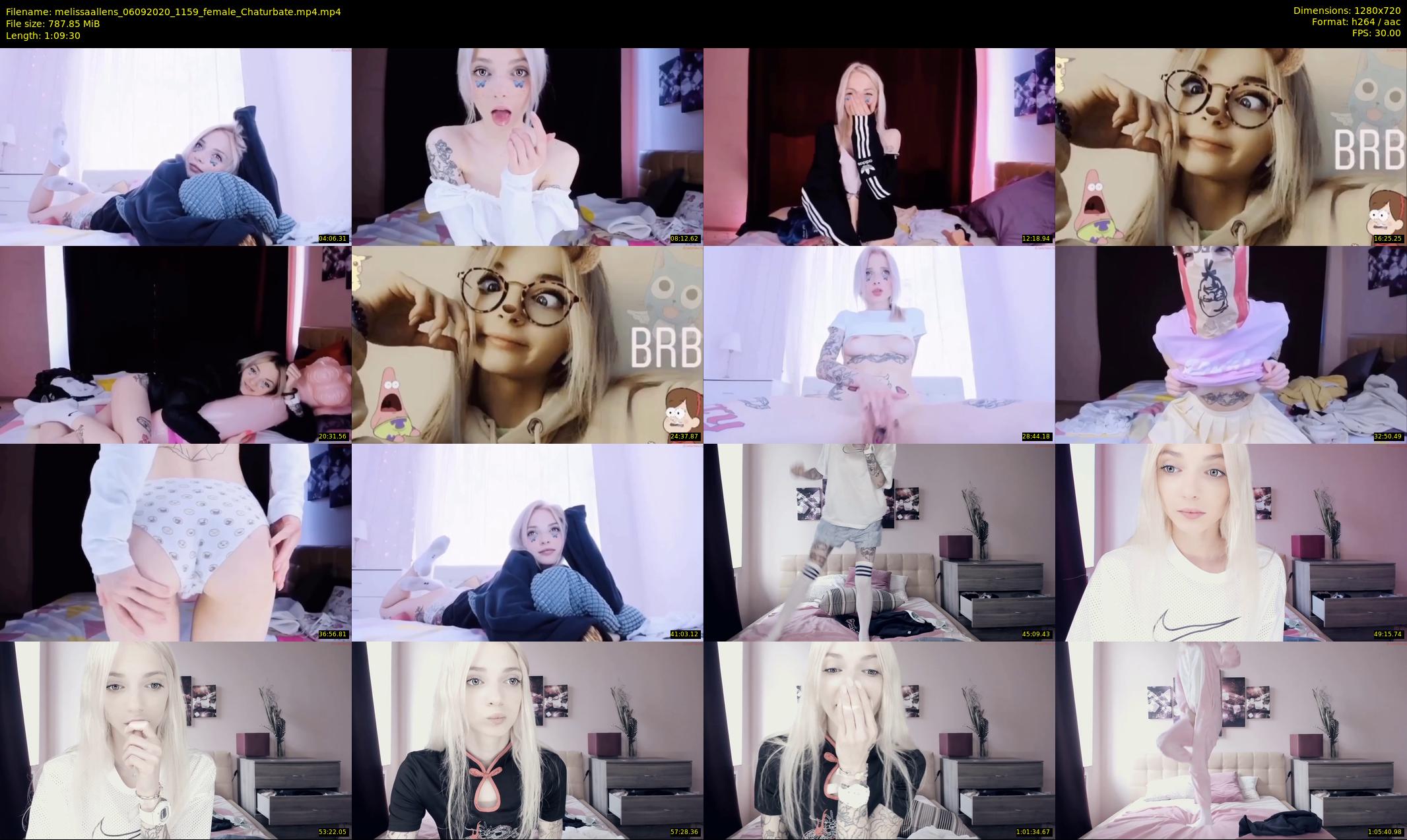 melissaallens — 70 minute Chaturbate female cam show recording, 720p, Sep 6, 2020
