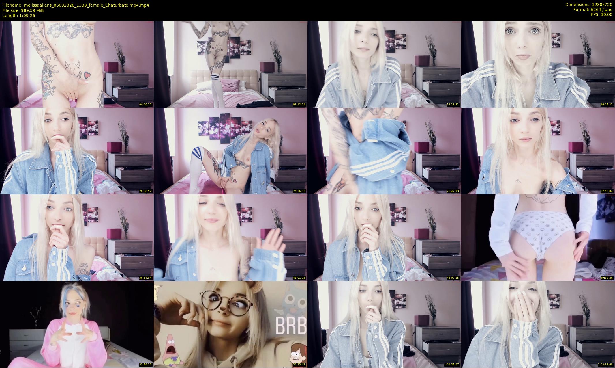 melissaallens — 70 minute Chaturbate female cam show recording, 720p, Sep 6, 2020