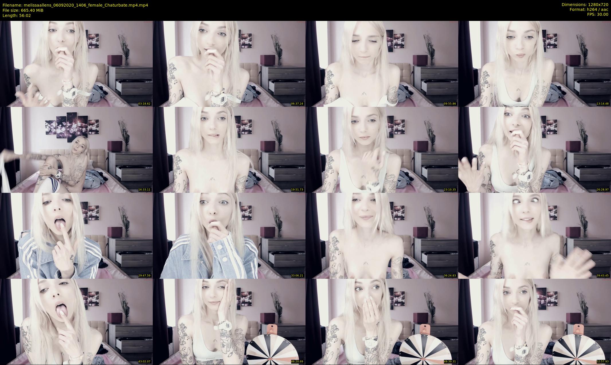 melissaallens — 57 minute Chaturbate female cam show recording, 720p, Sep 6, 2020