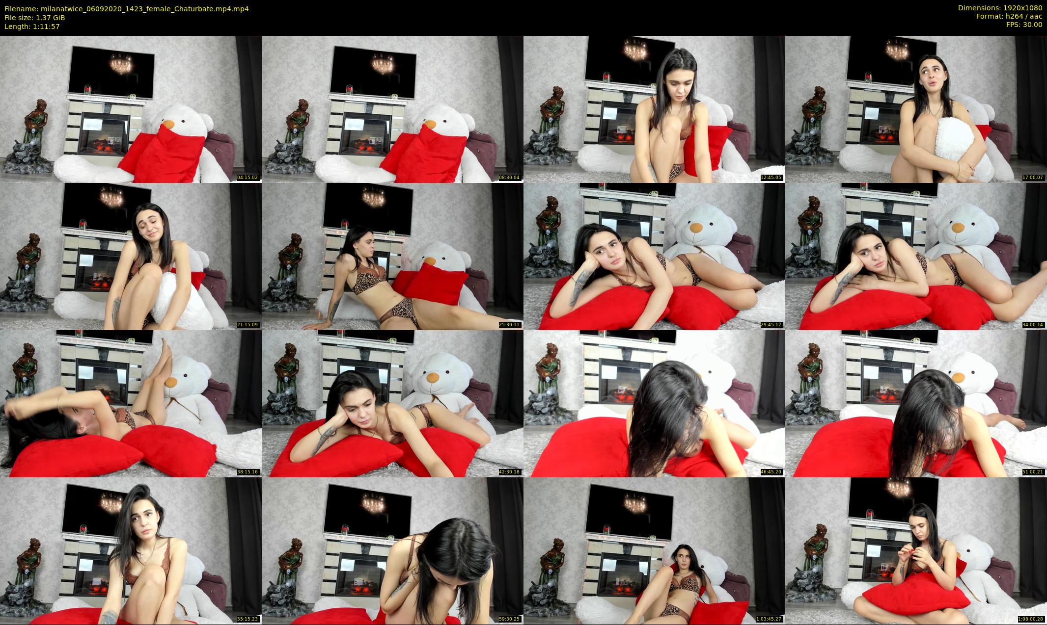 milanatwice — 72 minute Chaturbate female cam show recording, 1080p, Sep 6, 2020