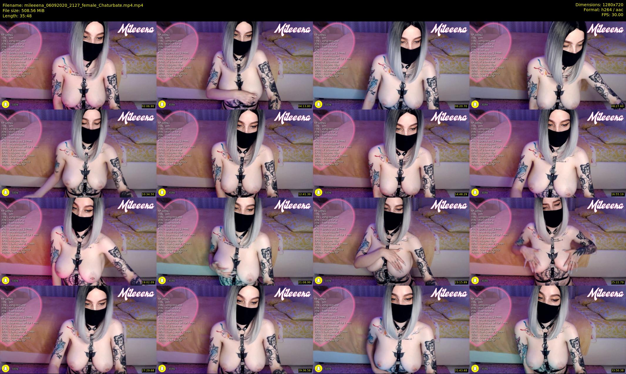 mileeena — 36 minute Chaturbate female cam show recording, 720p, Sep 6, 2020