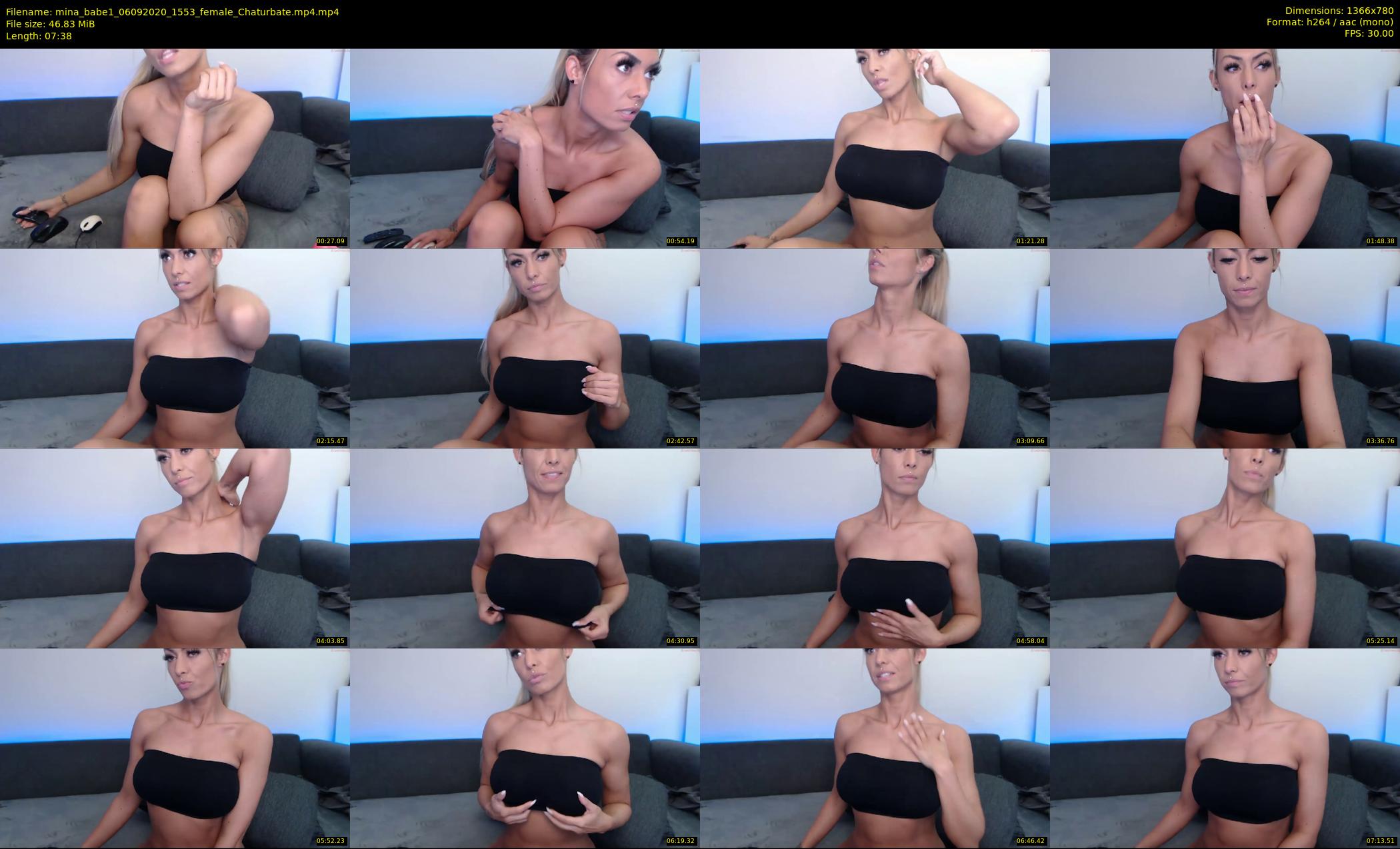 mina_babe1 — 8 minute Chaturbate female cam show recording, 720p, Sep 6, 2020
