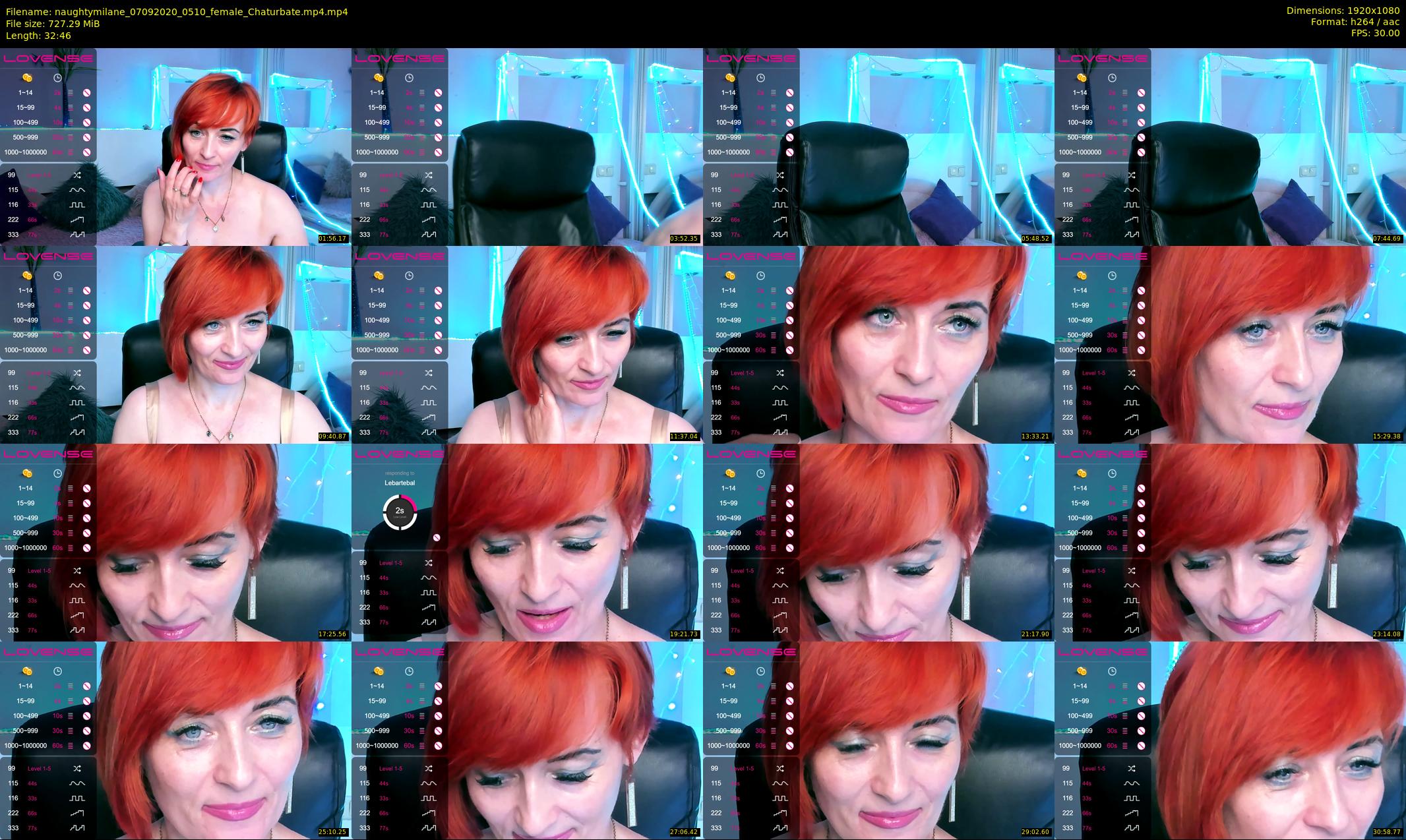naughtymilane — 33 minute Chaturbate female cam show recording, 1080p, Sep 7, 2020