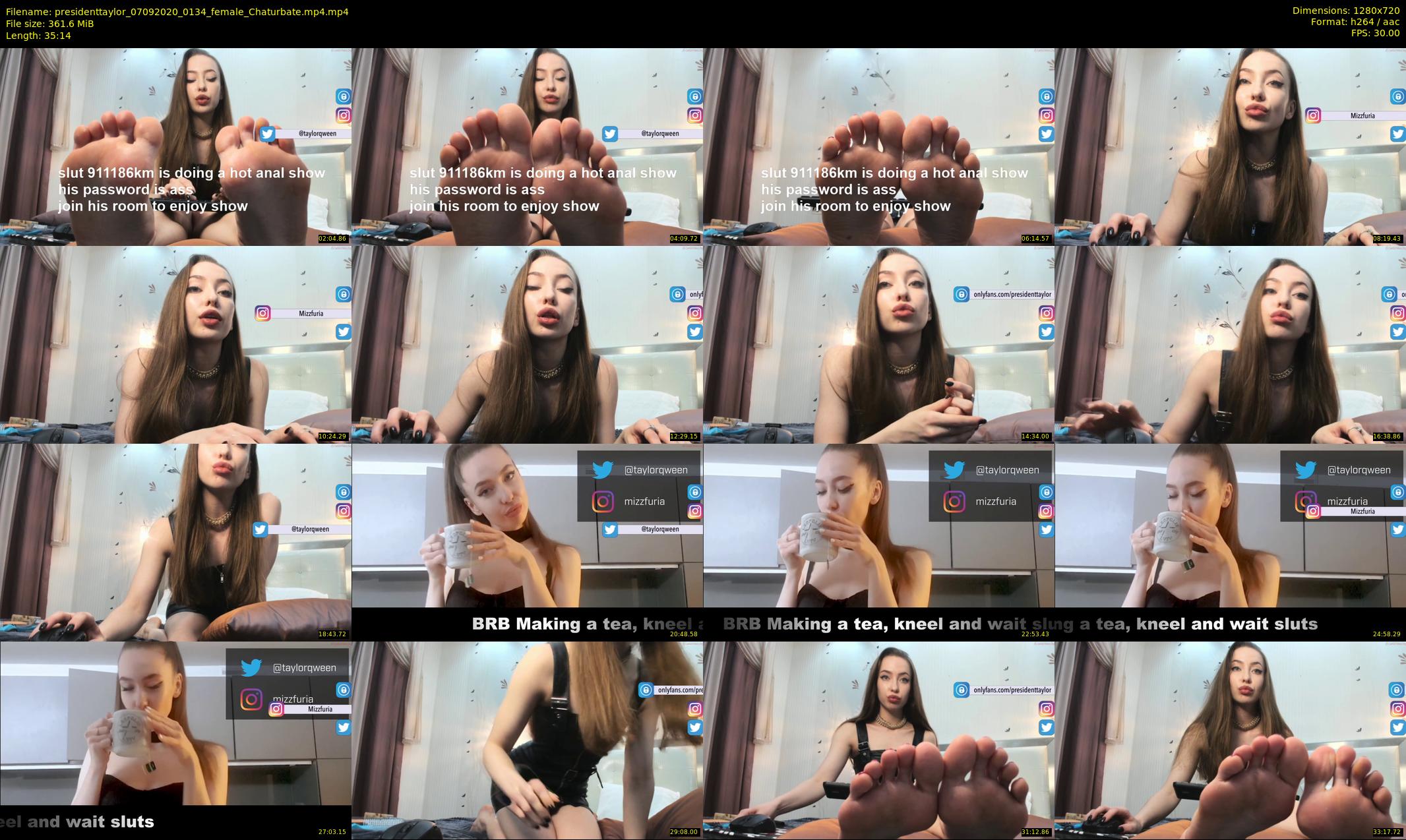 presidenttaylor — 36 minute Chaturbate female cam show recording, 720p, Sep 7, 2020