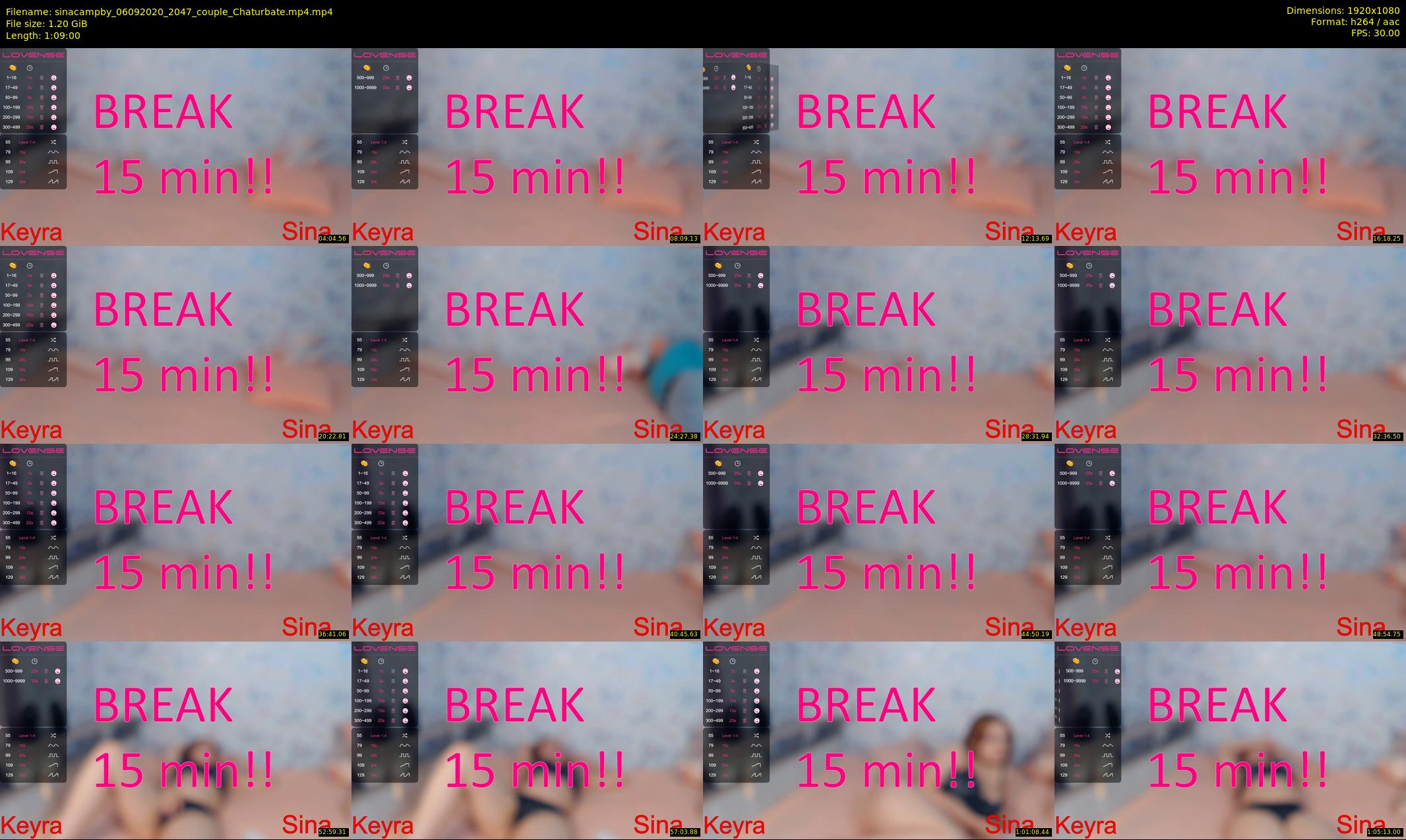 sinacampby — 69 minute Chaturbate couple cam show recording, 1080p, Sep 6, 2020