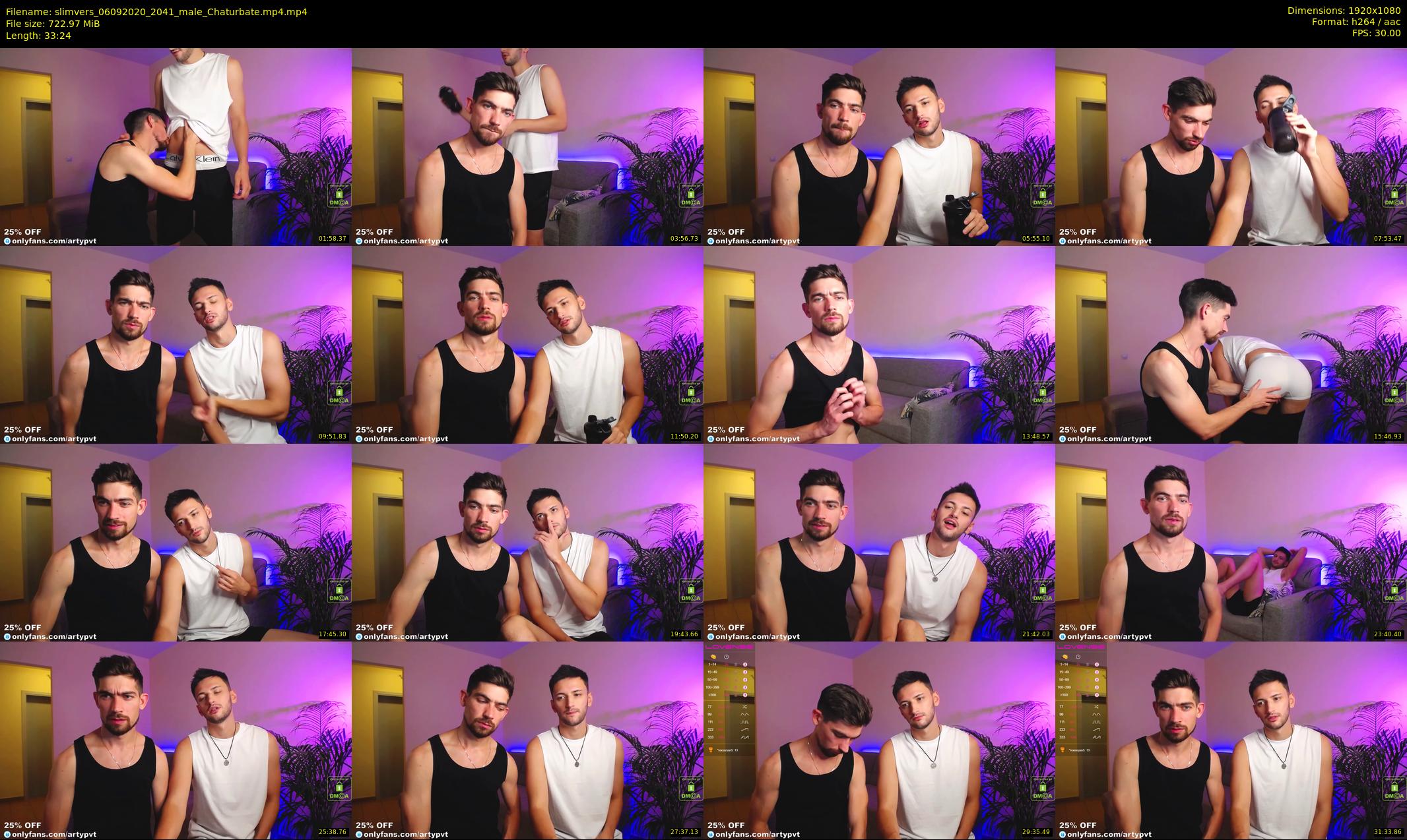 slimvers — 34 minute Chaturbate male cam show recording, 1080p, Sep 6, 2020