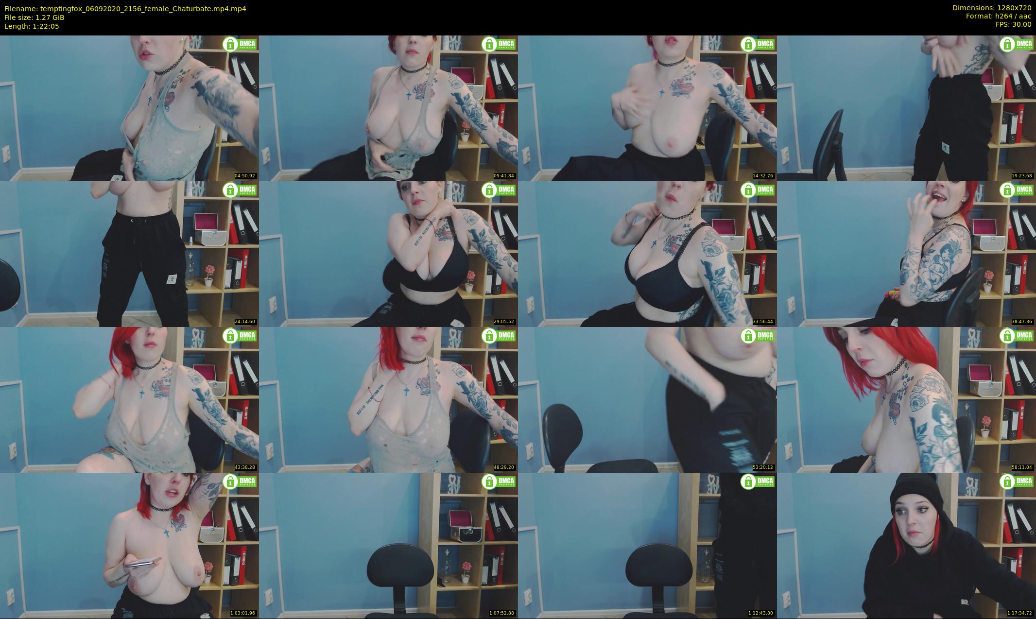 temptingfox — 83 minute Chaturbate female cam show recording, 720p, Sep 6, 2020