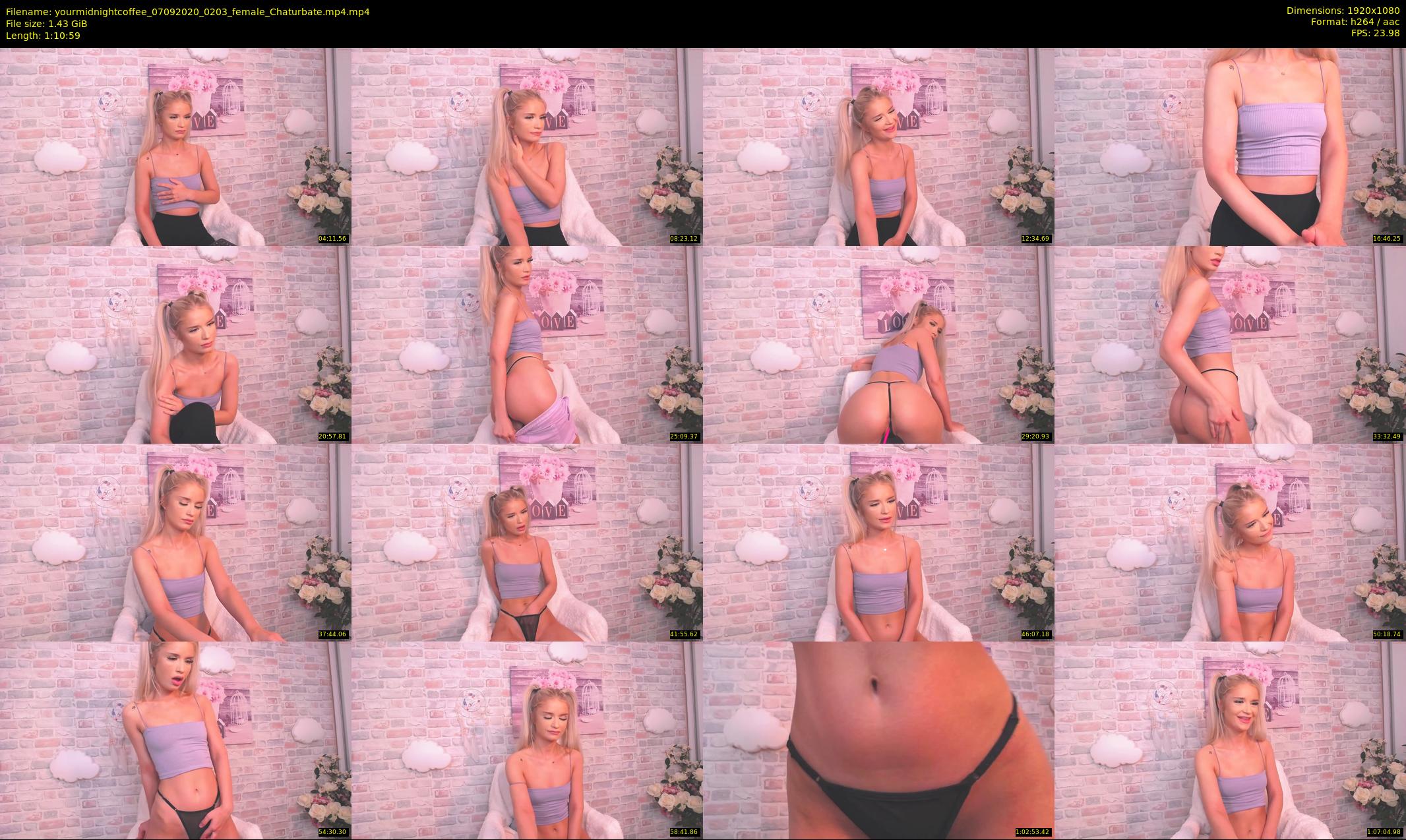 yourmidnightcoffee — 71 minute Chaturbate female cam show recording, 1080p, Sep 7, 2020
