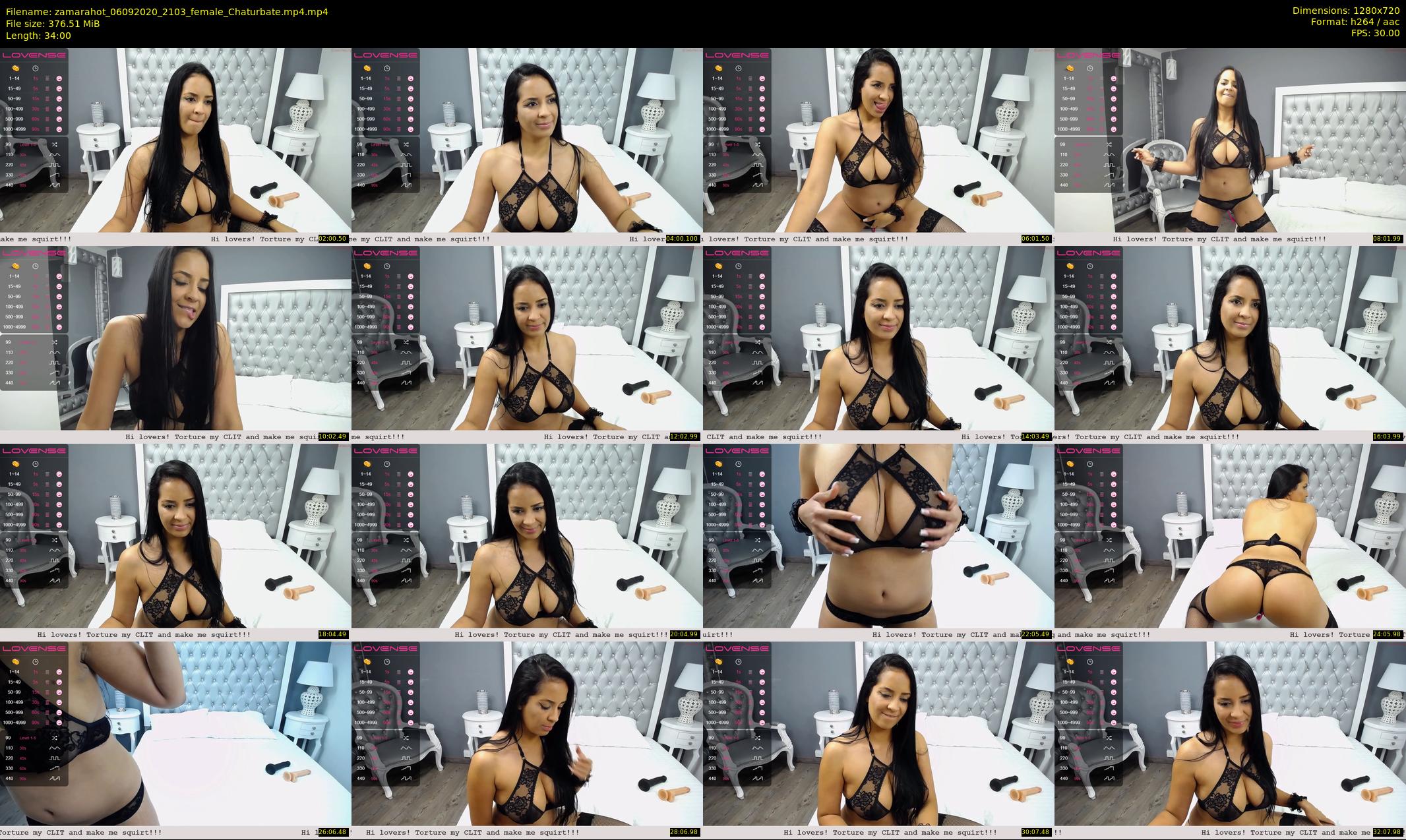 zamarahot — 34 minute Chaturbate female cam show recording, 720p, Sep 6, 2020