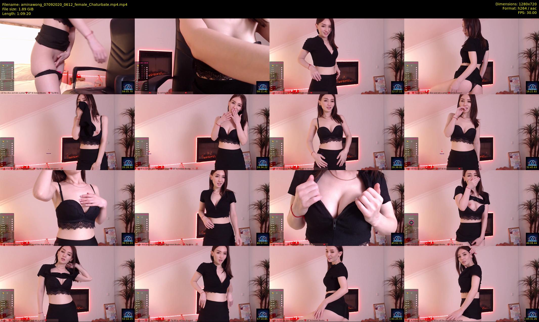 aminawong — 70 minute Chaturbate female cam show recording, 720p, Sep 7, 2020