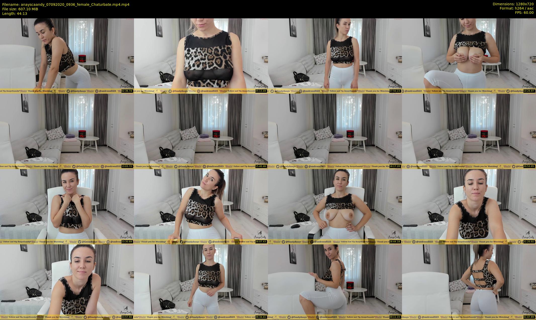 anayscaandy — 45 minute Chaturbate female cam show recording, 720p, Sep 7, 2020