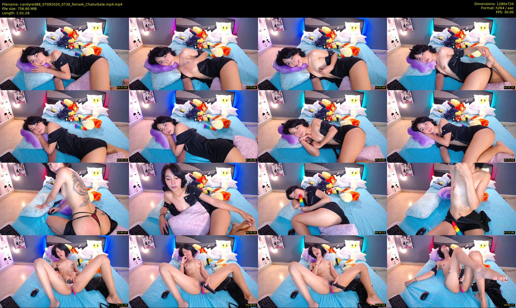 candyred88 — 62 minute Chaturbate female cam show recording, 720p, Sep 7, 2020