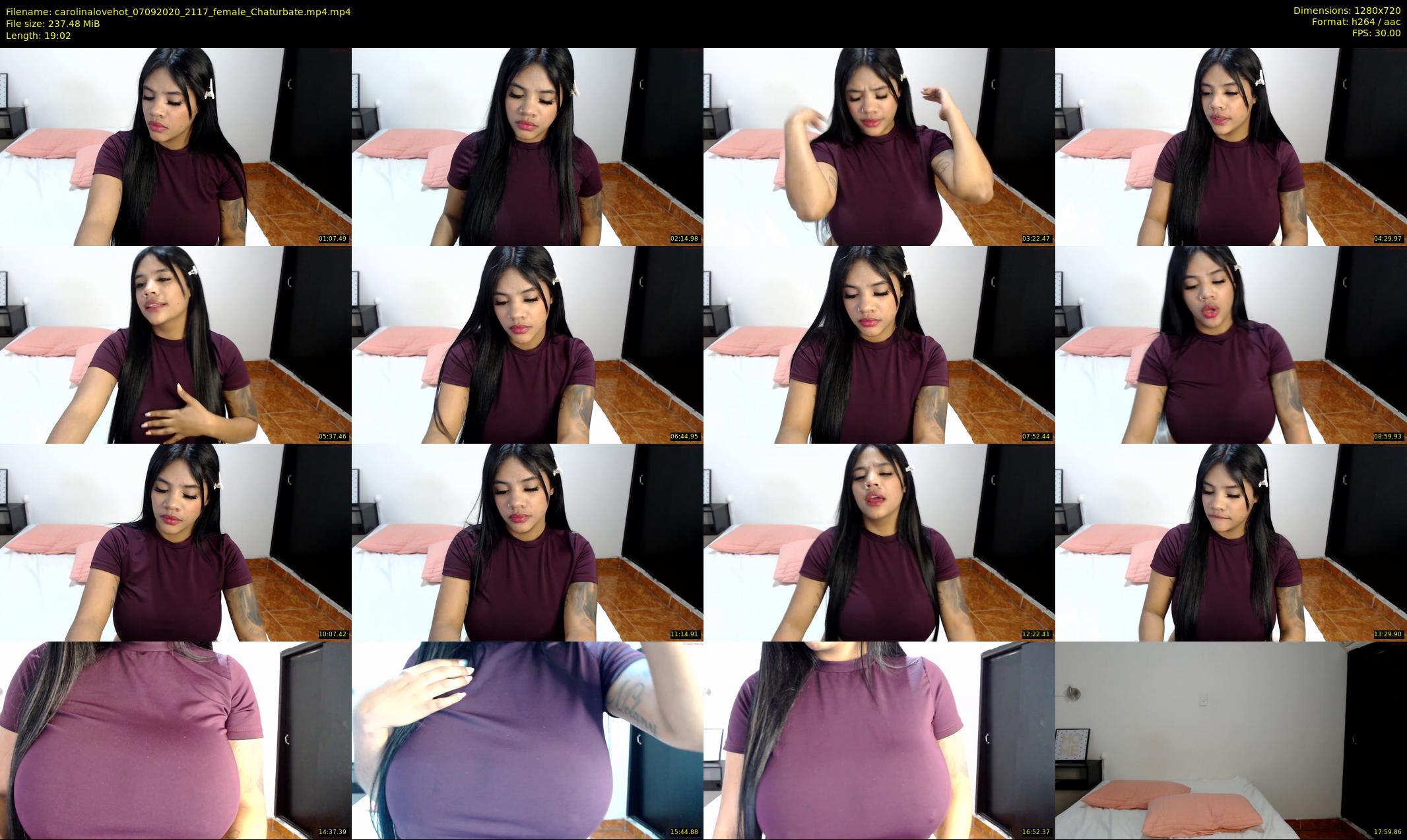 carolinalovehot — 20 minute Chaturbate female cam show recording, 720p, Sep 7, 2020